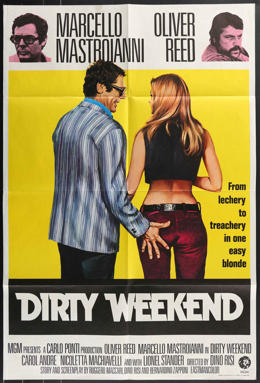 Dirty Weekend (1973) Original British One Sheet Movie Poster