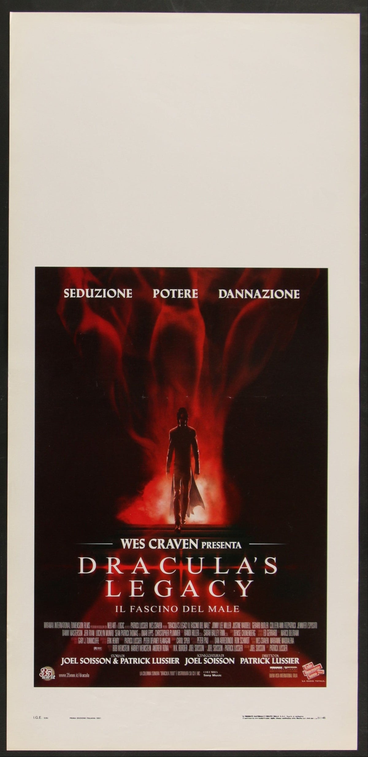 Dracula 2000 (2001) Original Italian Locandina Movie Poster