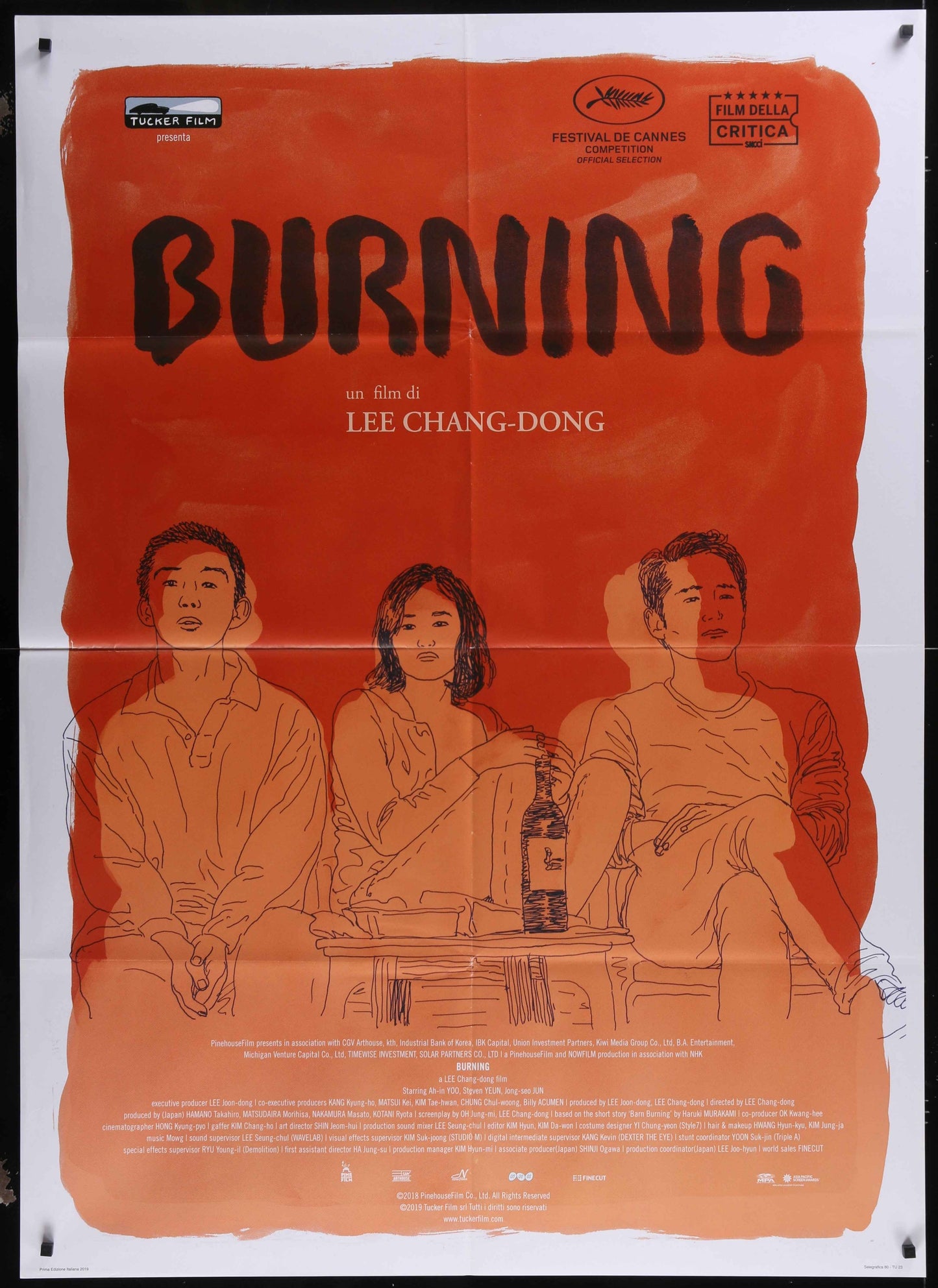 Burning (2018) Original Italian One Panel Movie Poster