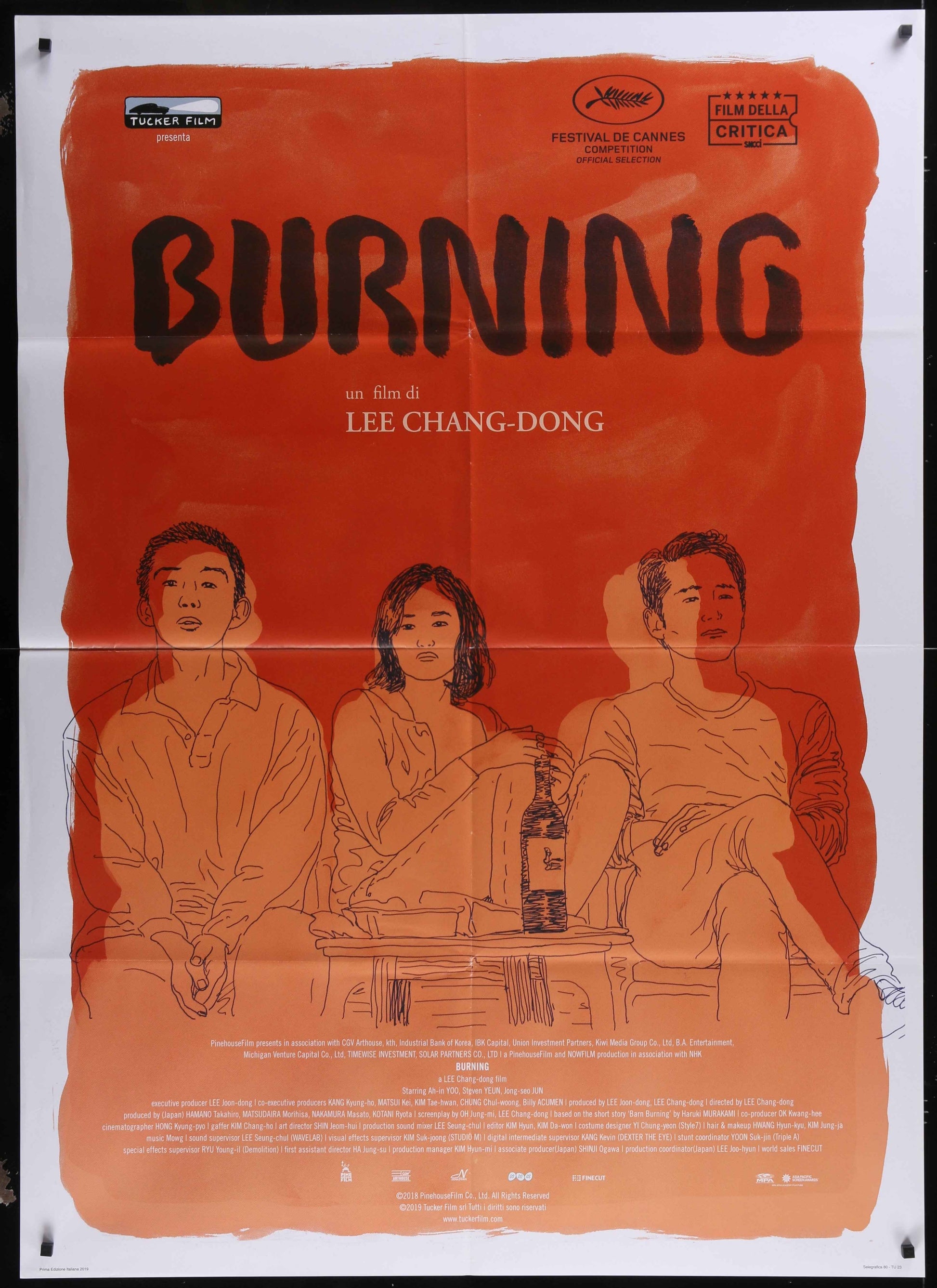 Burning (2018) Original Italian One Panel Movie Poster