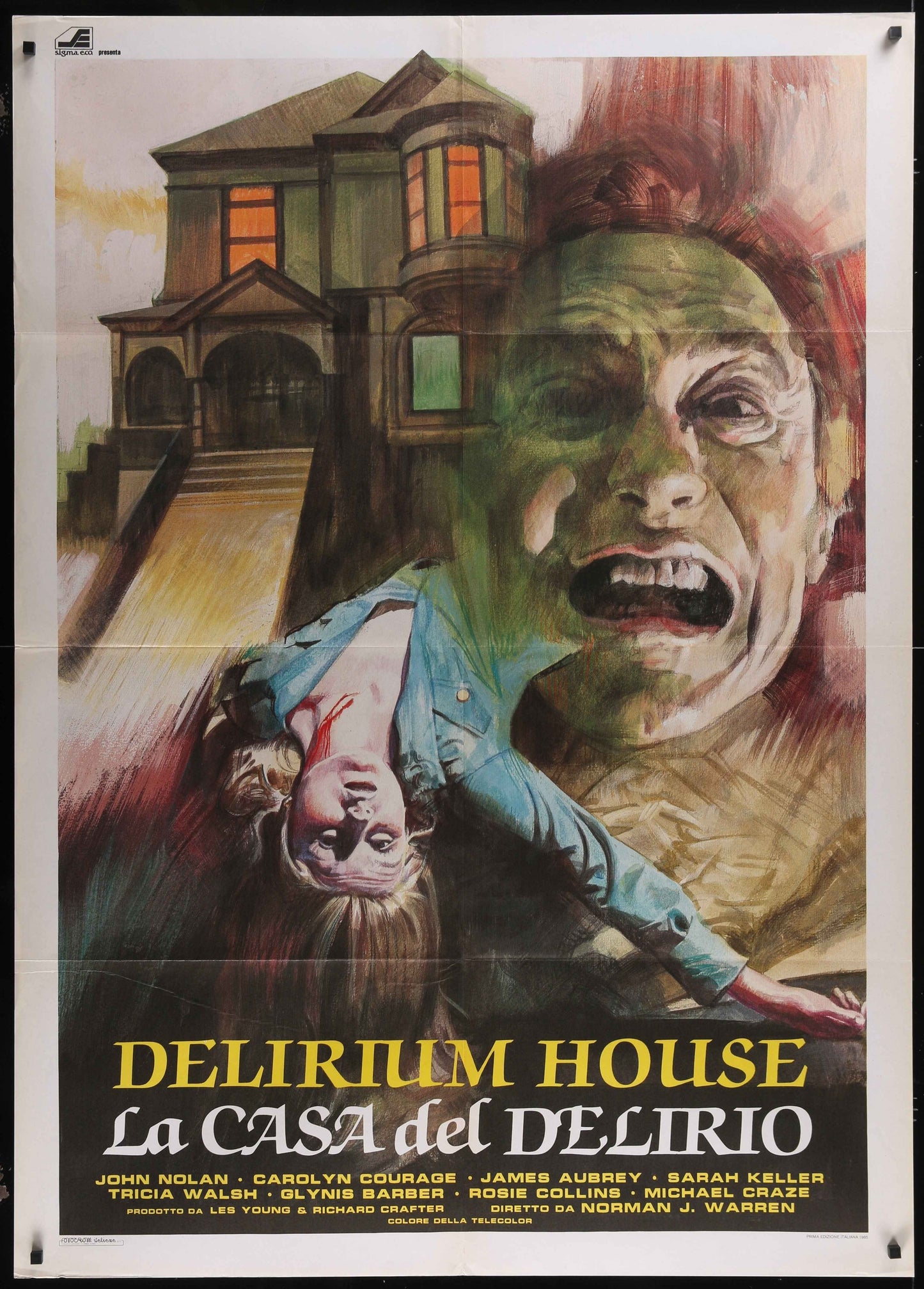 Delirium House (1985) Original Italian One Panel Movie Poster
