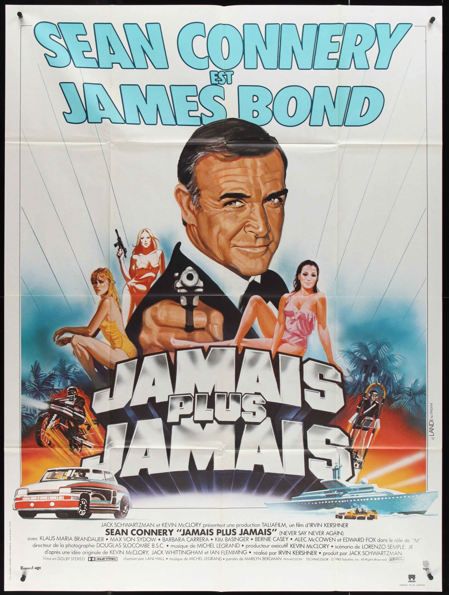 Never Say Never Again (1983) Original French One Panel Movie Poster