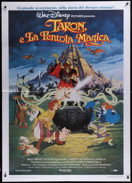 The Black Cauldron (1986) Original Italian One Panel Movie Poster