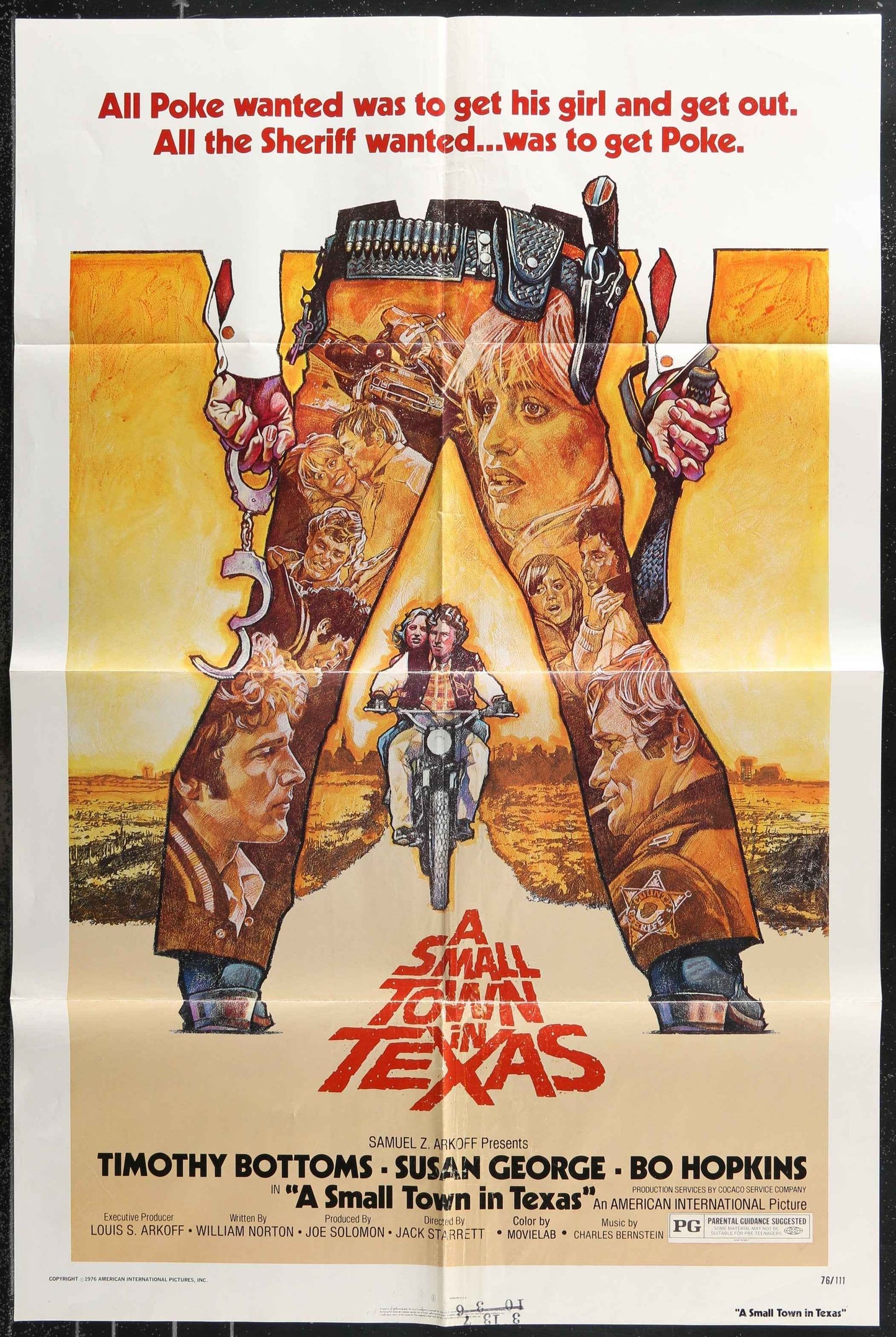 A Small Town In Texas (1976) Original US One Sheet Movie Poster