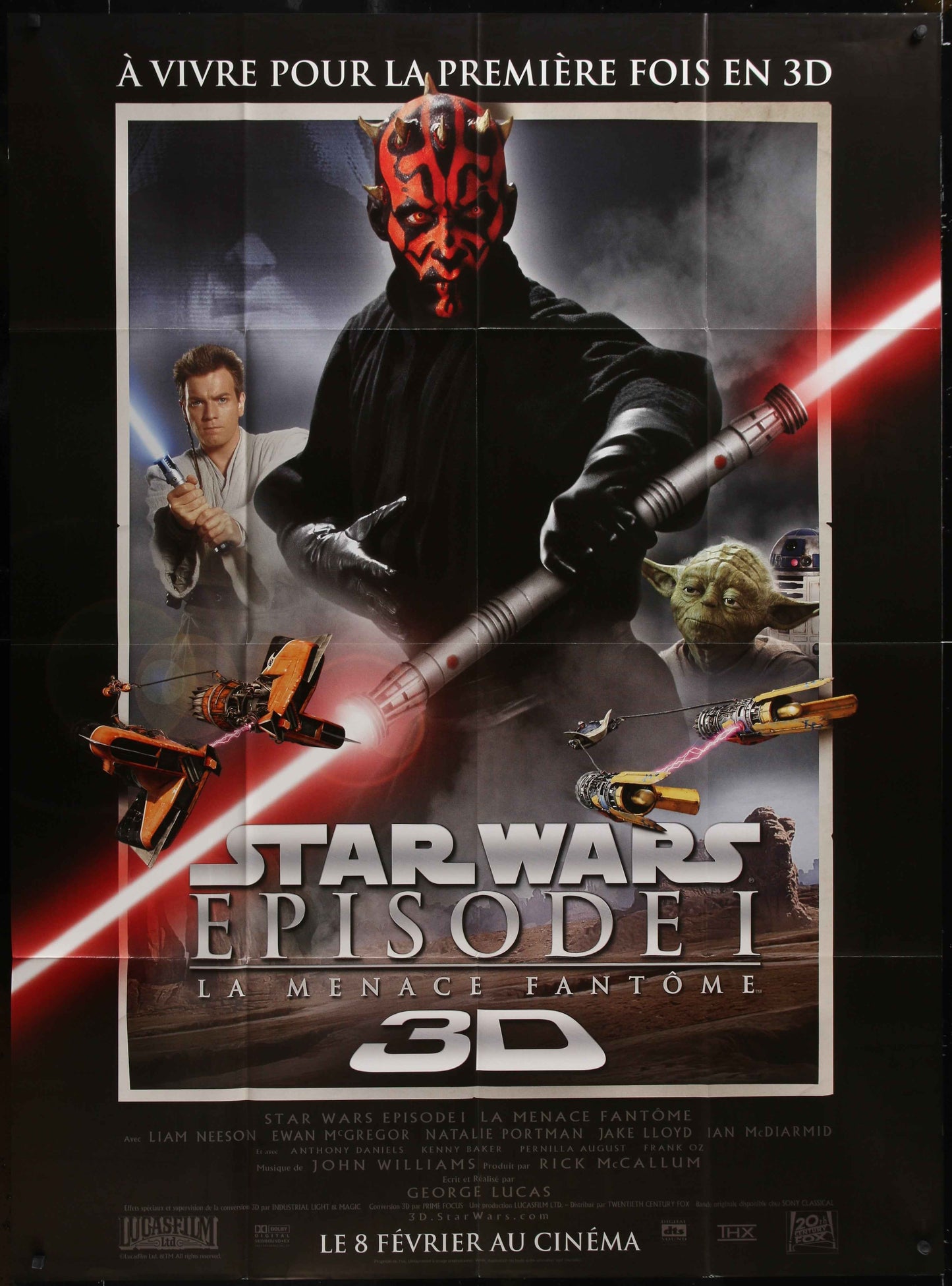 Star Wars Episode 1: The Phantom Menace (2012 RR) Original French One Panel Movie Poster