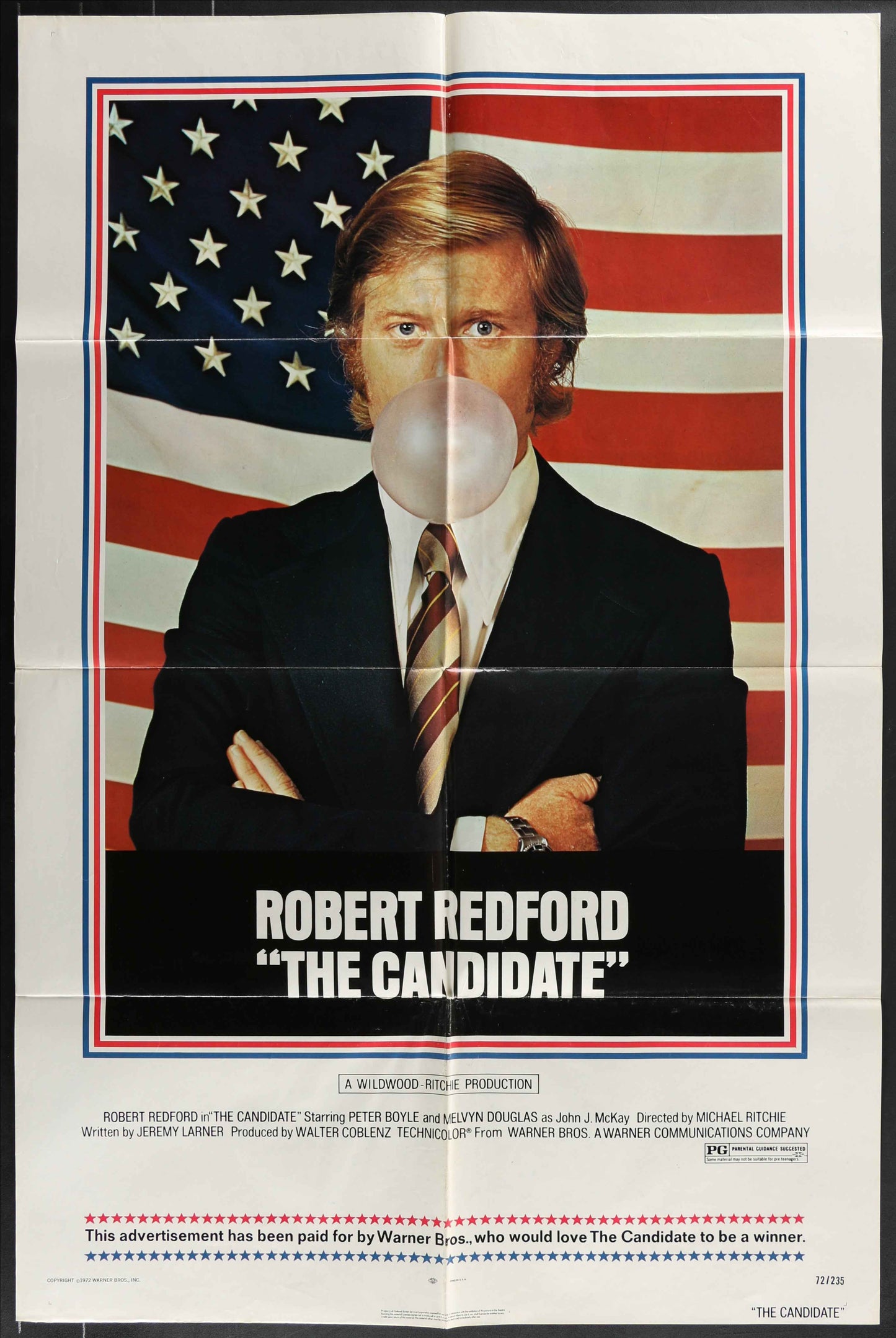 The Candidate (1972) Original US One Sheet Movie Poster