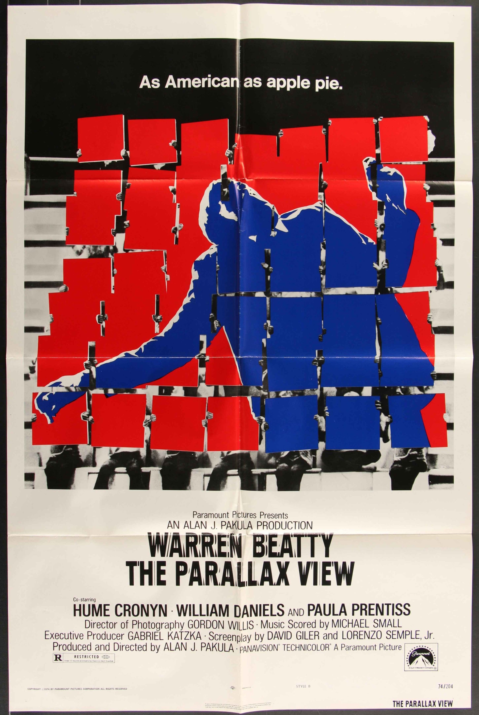 The Parallax View (1974) Original US One Sheet Movie Poster