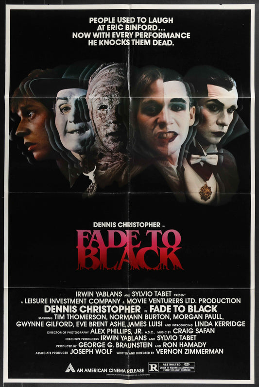 Fade To Black (1980) Original US One Sheet Movie Poster