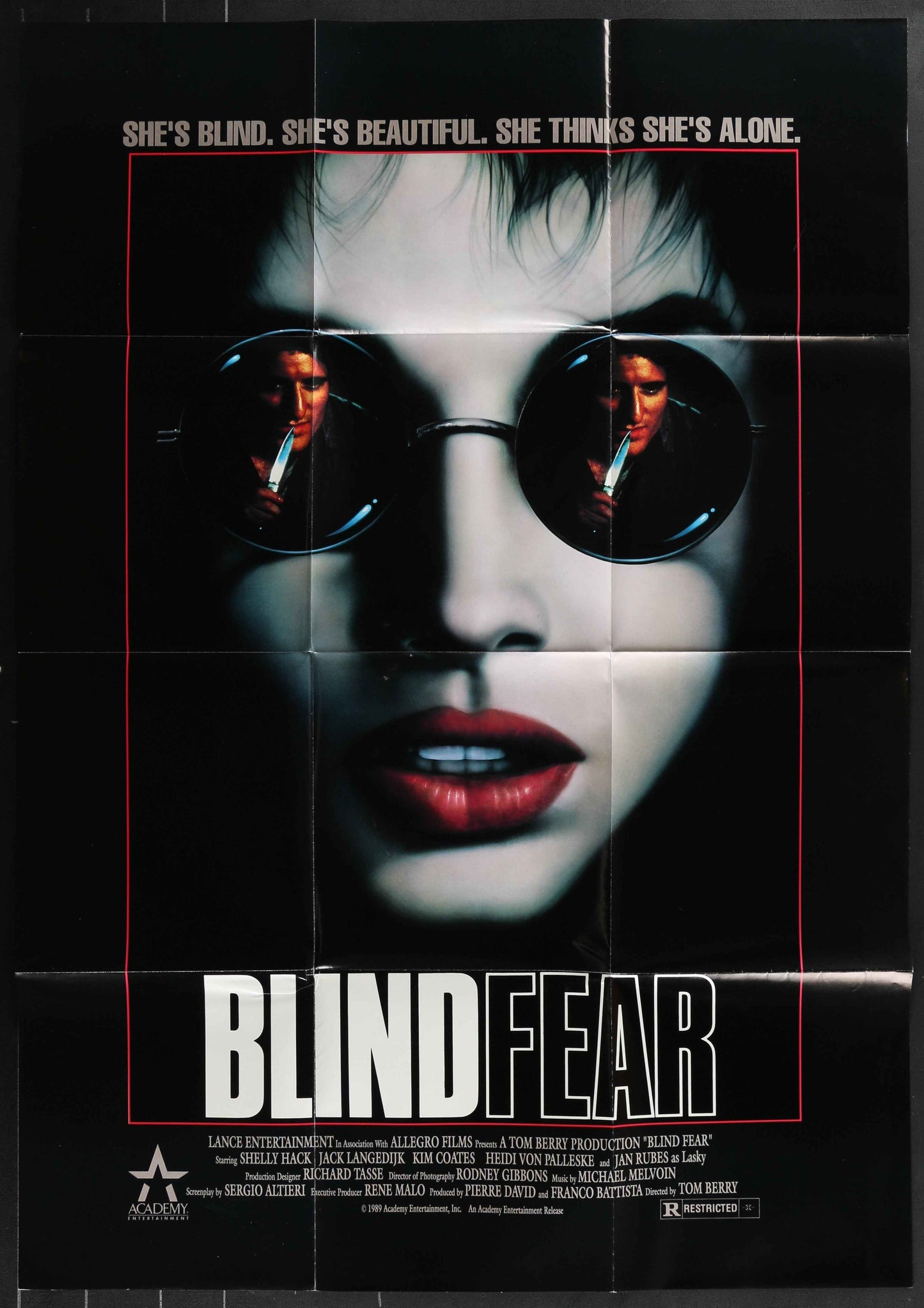 Blind Fear (1989) Original US Video Store Movie Poster
