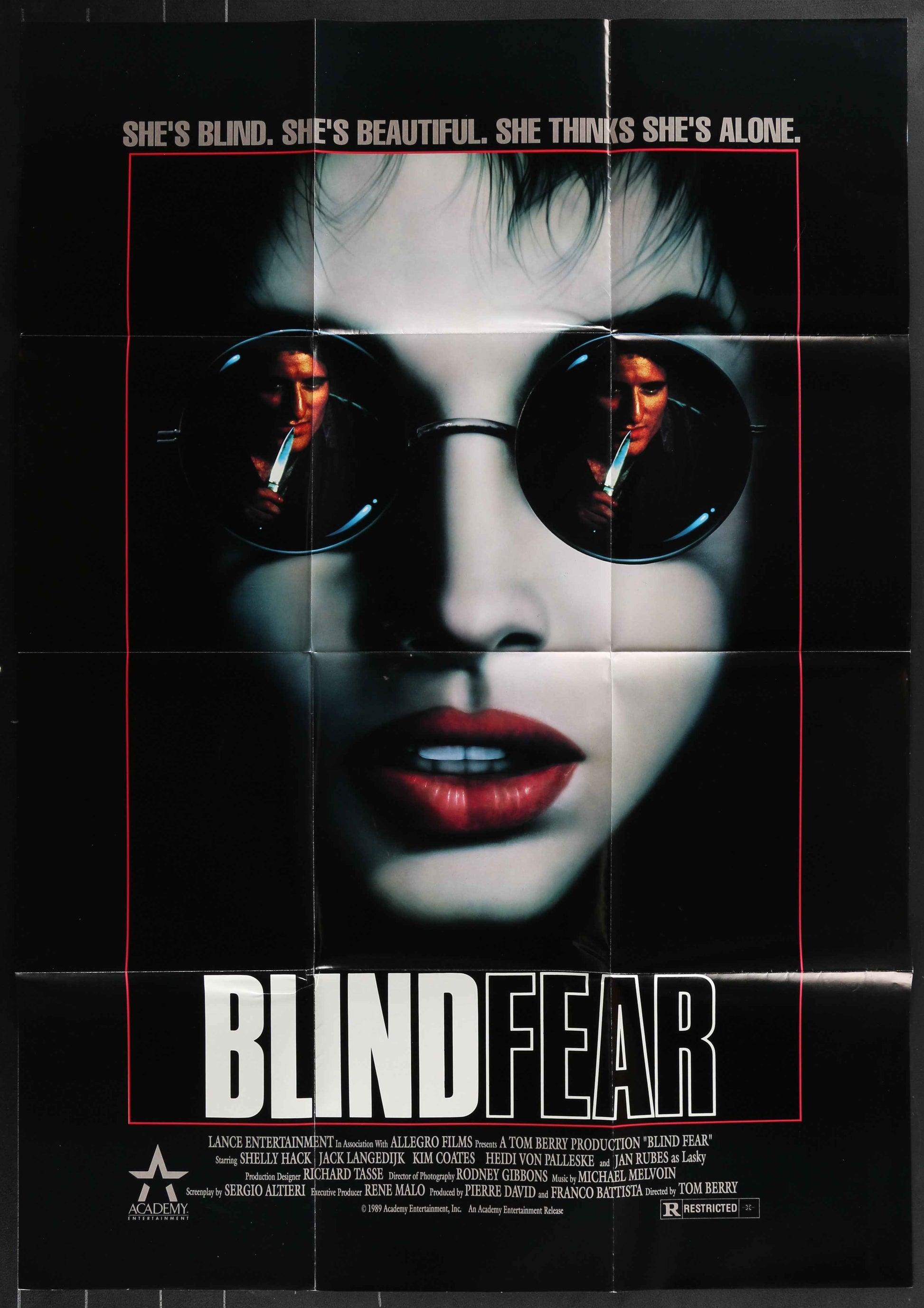 Blind Fear (1989) Original US Video Store Movie Poster