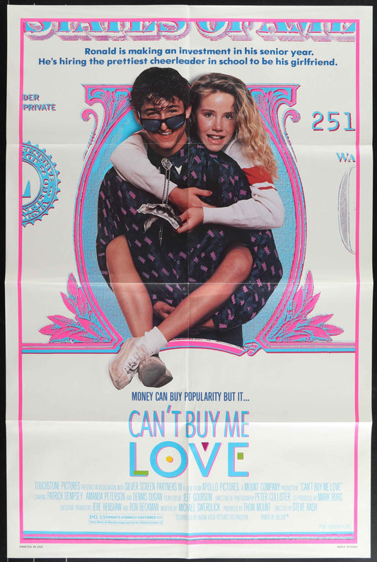 Can't Buy Me Love (1987) Original US One Sheet Movie Poster