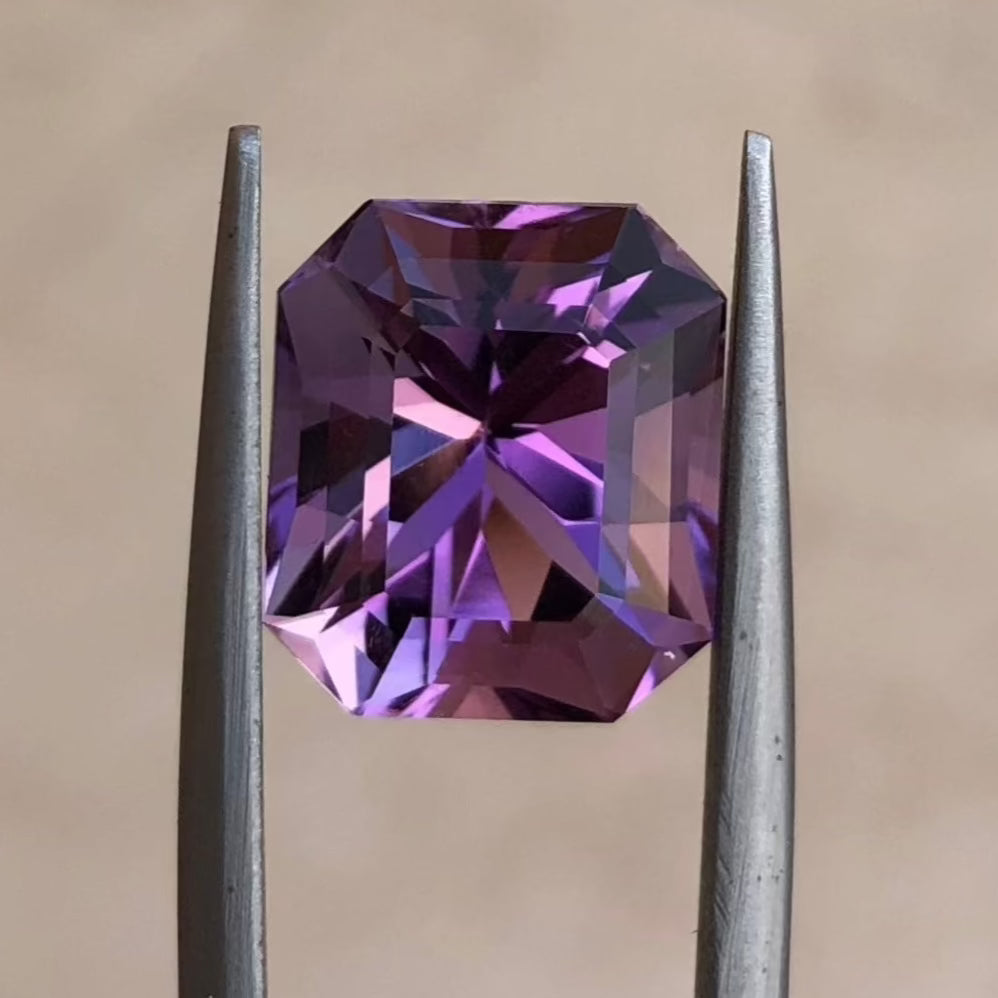 7.6ct Clean Amethyst RingStone from Brazil - February Birthstone -