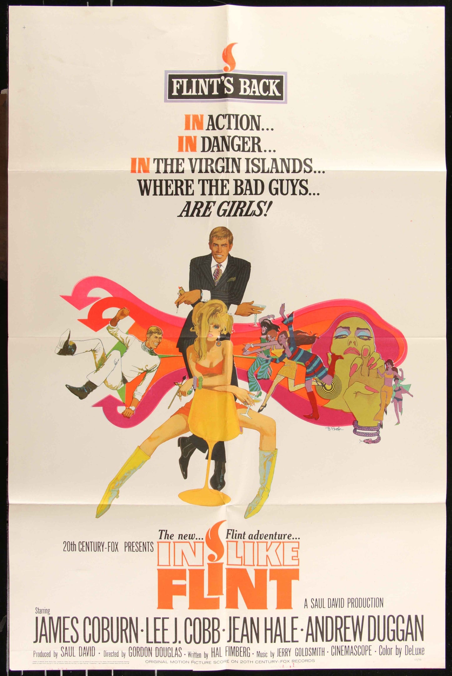 In Like Flint (1967) Original US One Sheet Movie Poster