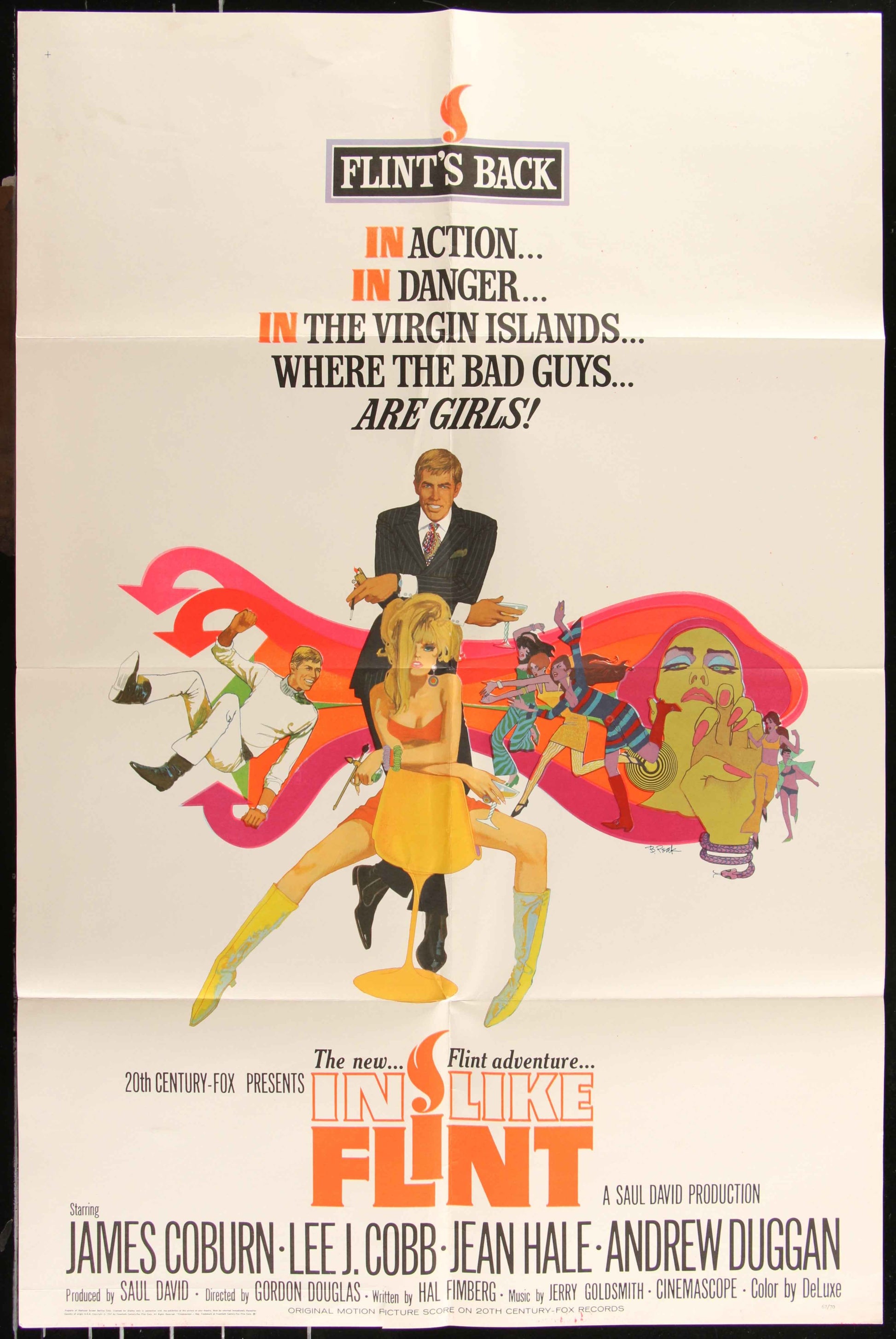 In Like Flint (1967) Original US One Sheet Movie Poster