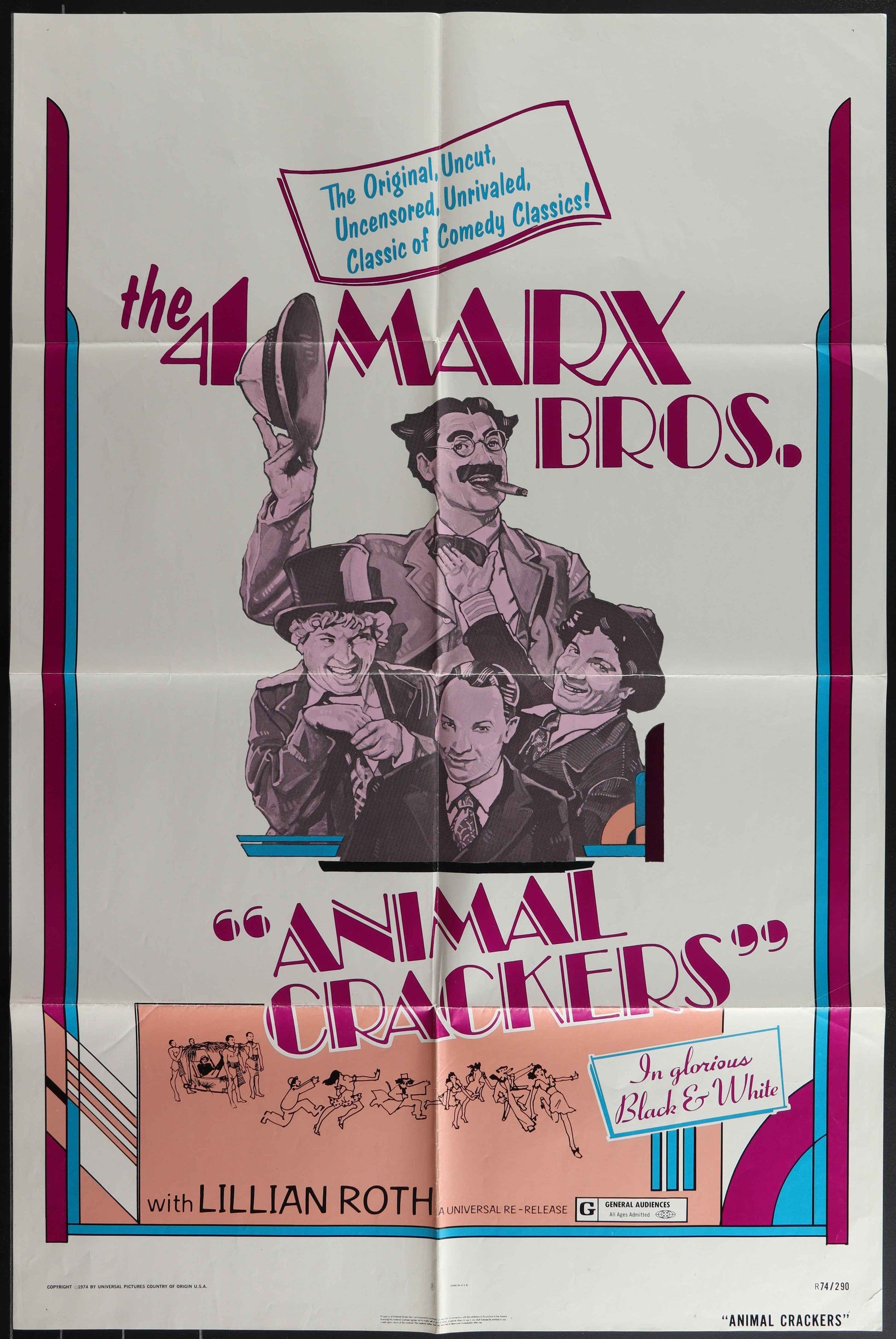 Animal Crackers (1974) Original US One Sheet Movie Poster