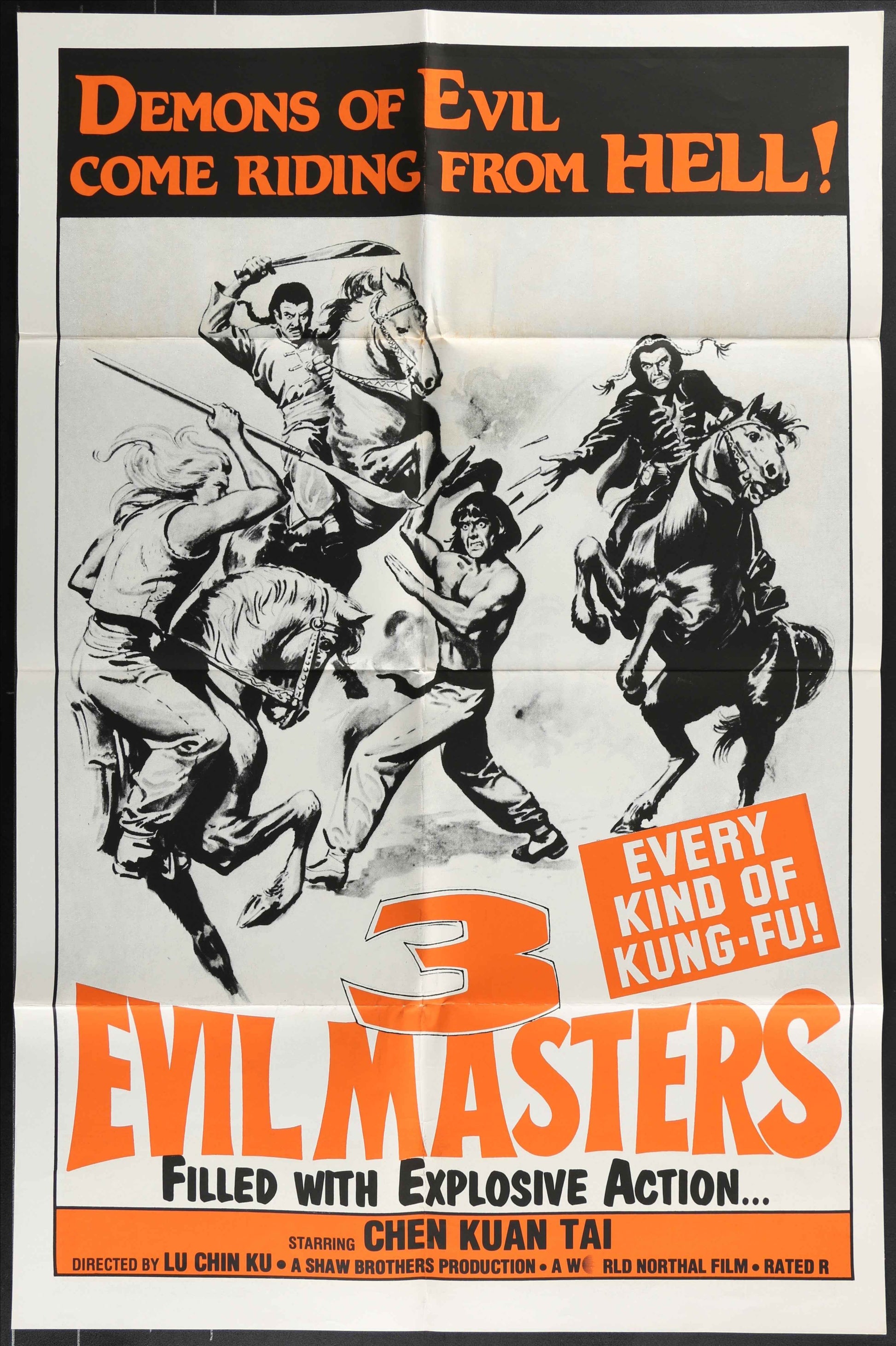 3 Evil Masters (1984) Original US One Sheet Movie Poster