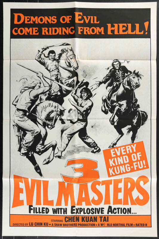 3 Evil Masters (1984) Original US One Sheet Movie Poster