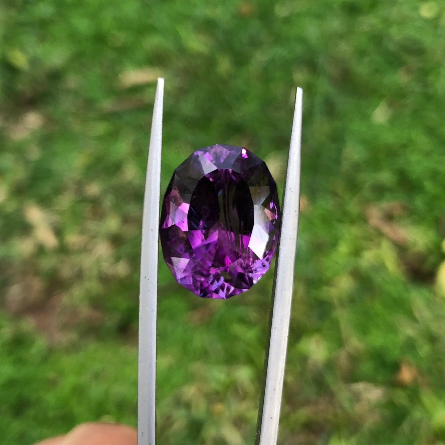 13.6ct Amethyst Fancy Cut from Brazil - Natural Amethyst Crystal - 16x12x10mm