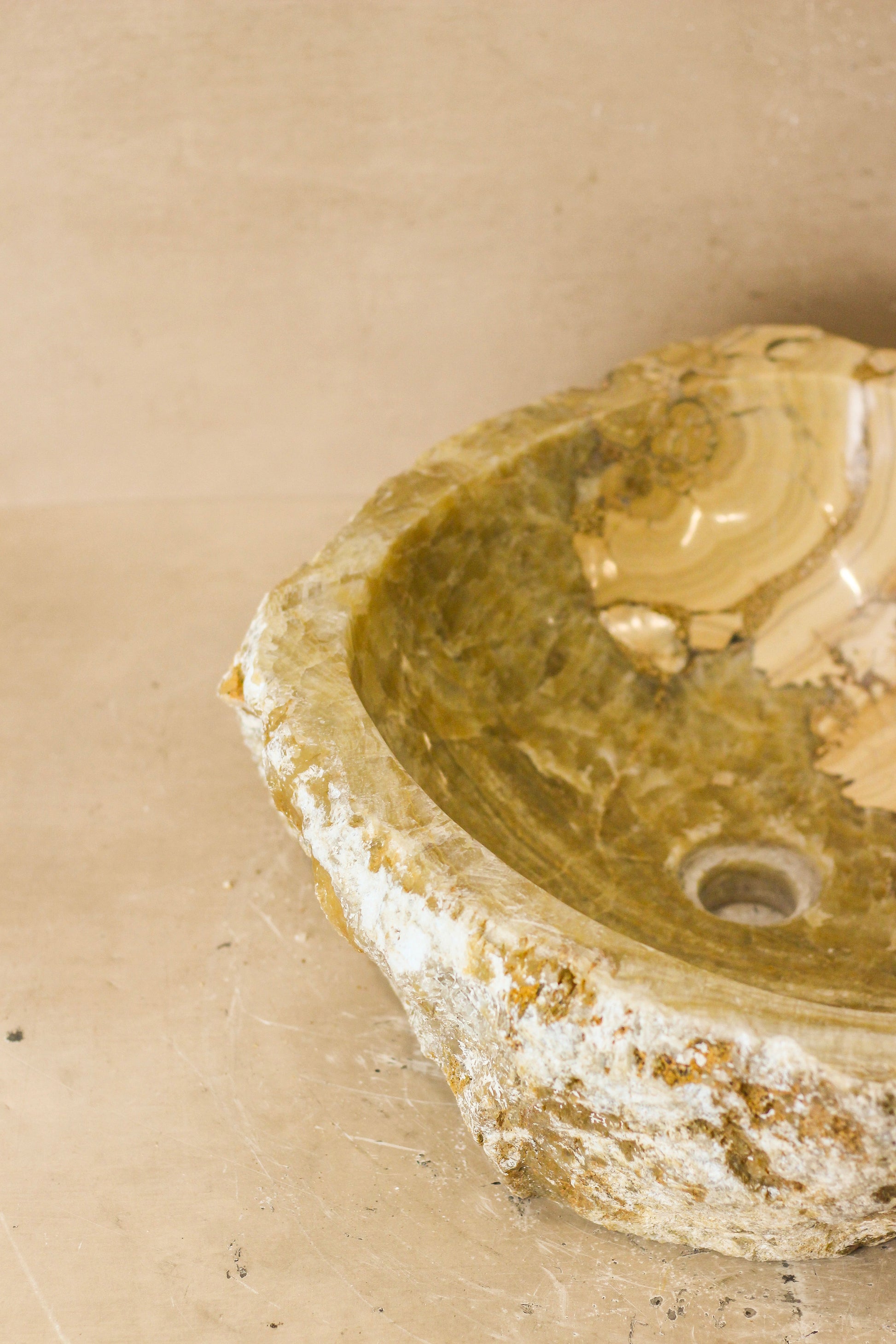 Raw Edge Onyx Wash Basin - No 3