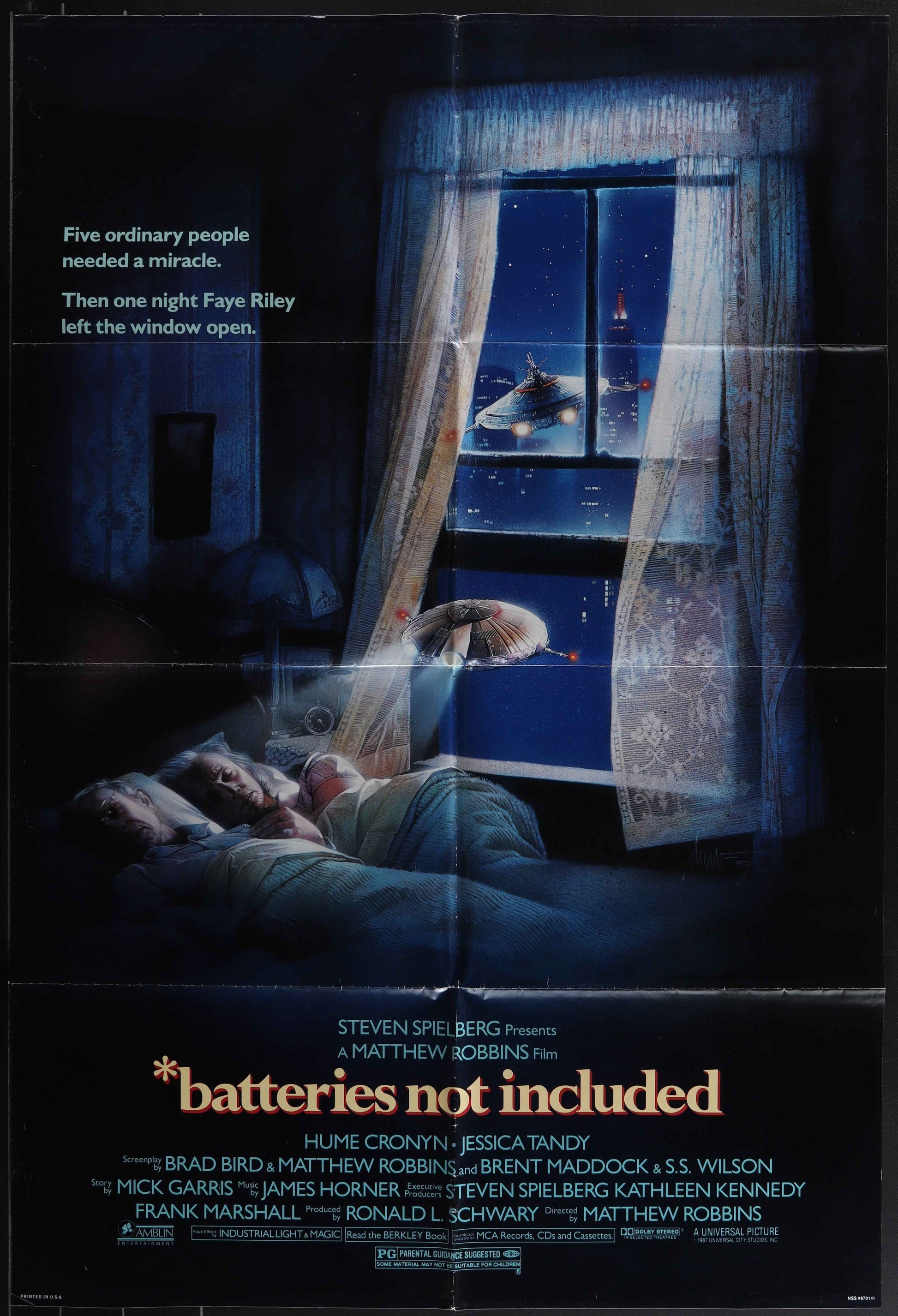 Batteries Not Included (1987) Original US One Sheet Movie Poster