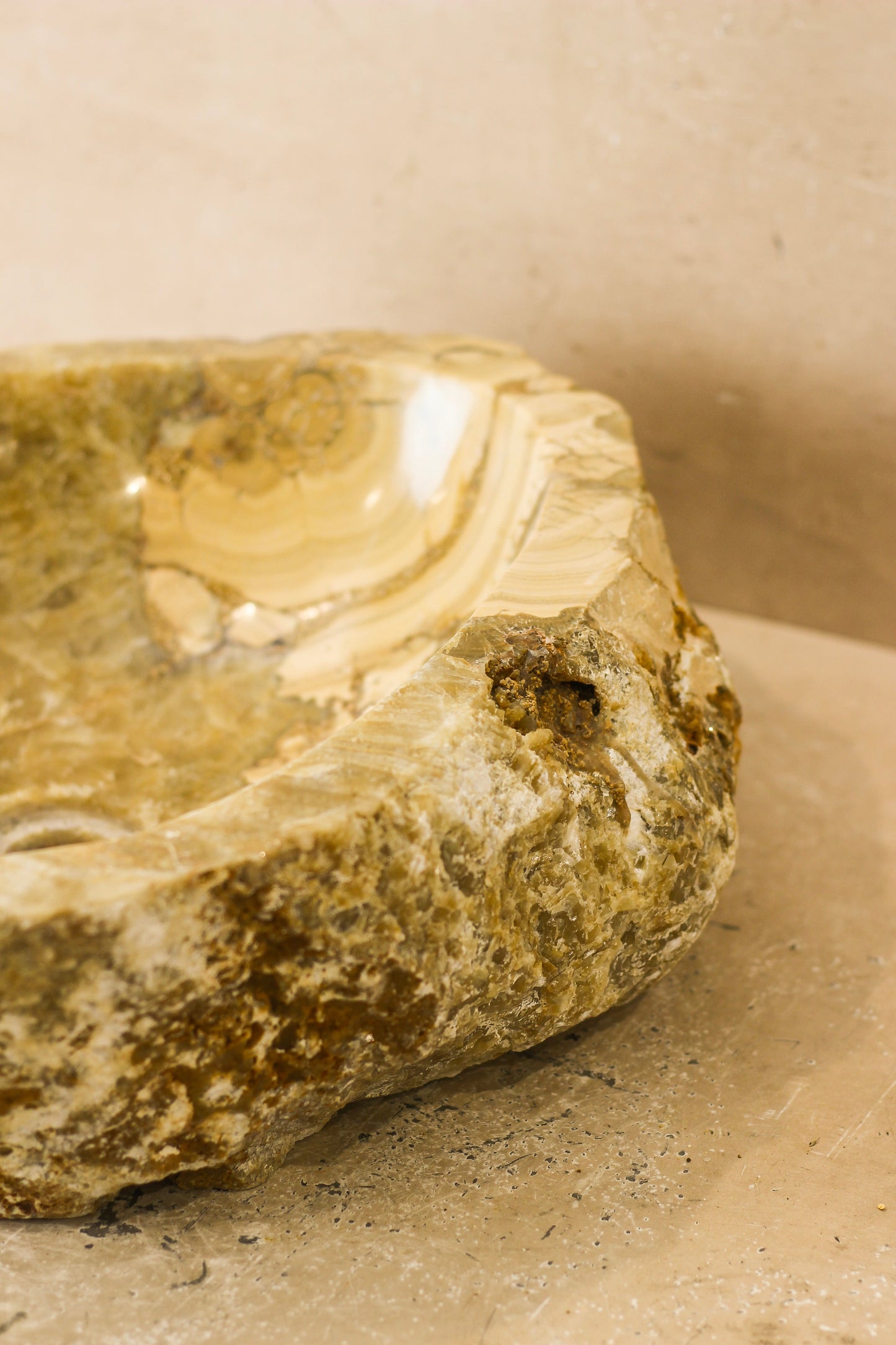 Raw Edge Onyx Wash Basin - No 3