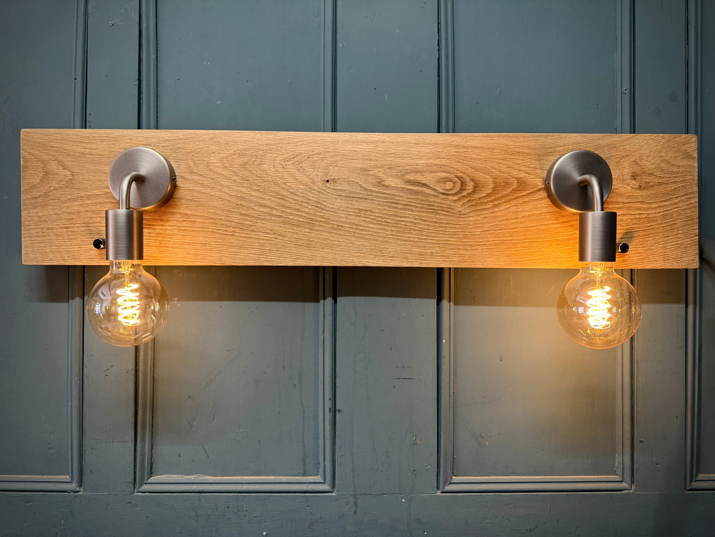 Headboard Twin Wall Lights – Handcrafted Rustic Bedside Lighting