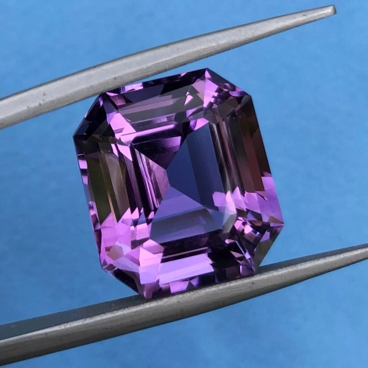 17ct Amethyst Emeral Cut from Brazil - Natural Amethyst Crystal - 16x14.3x12mm