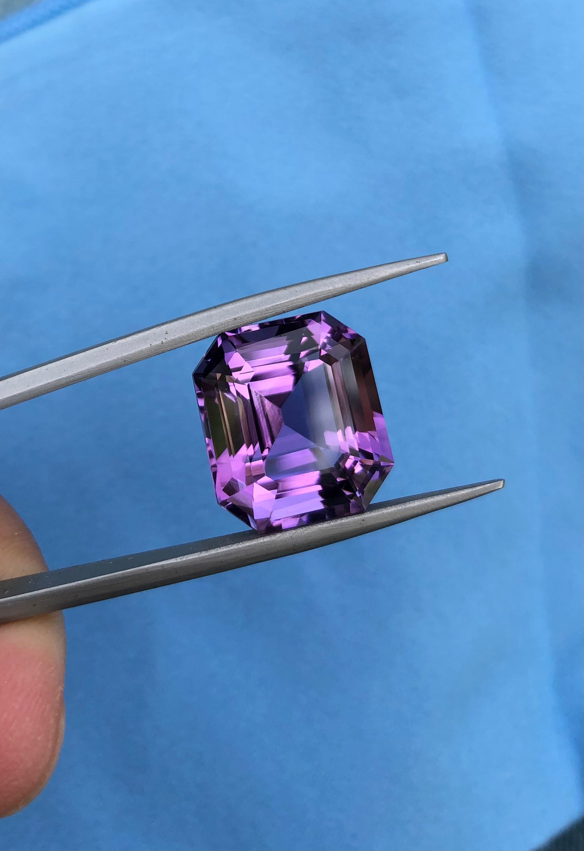 17ct Amethyst Emeral Cut from Brazil - Natural Amethyst Crystal - 16x14.3x12mm