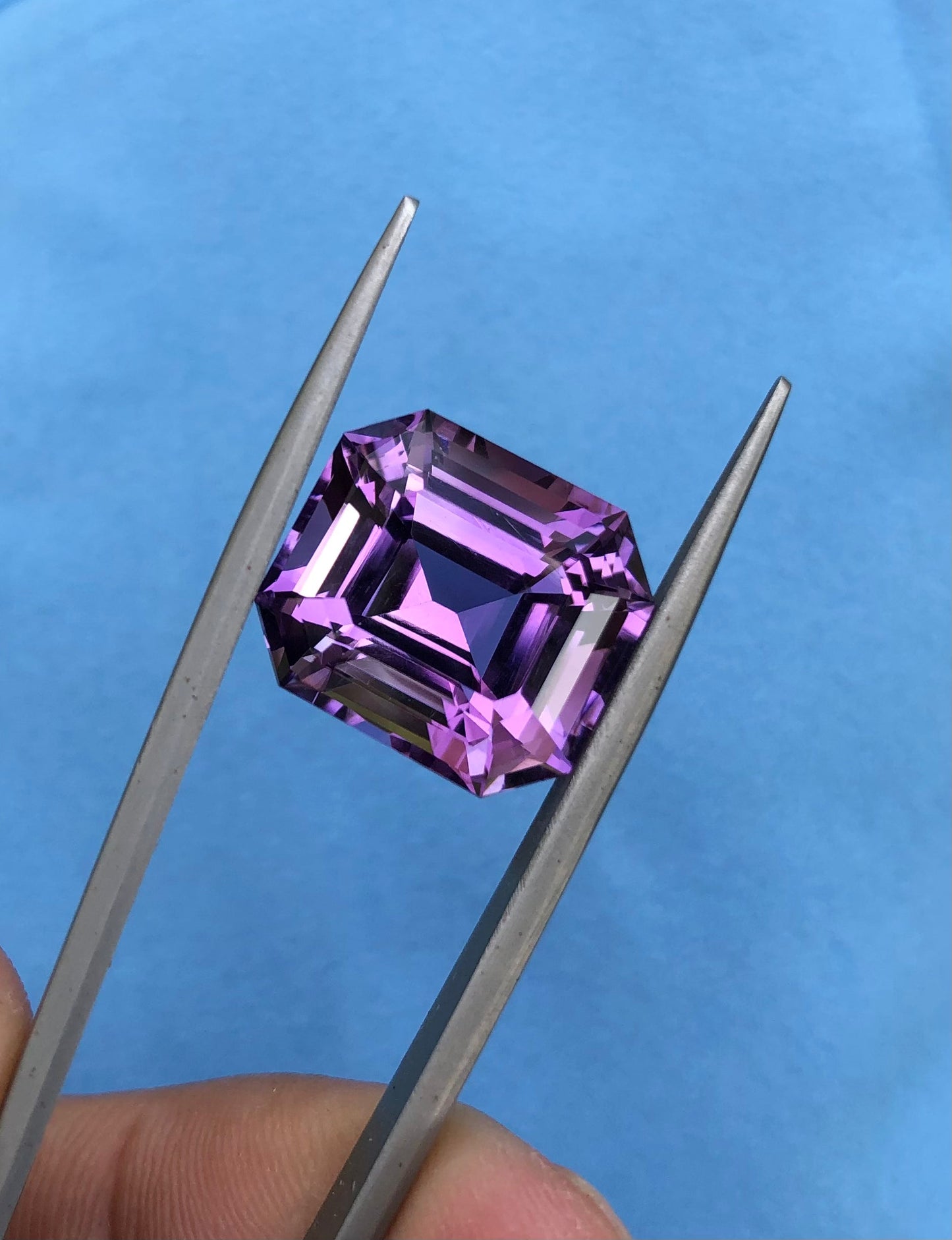 17ct Amethyst Emeral Cut from Brazil - Natural Amethyst Crystal - 16x14.3x12mm