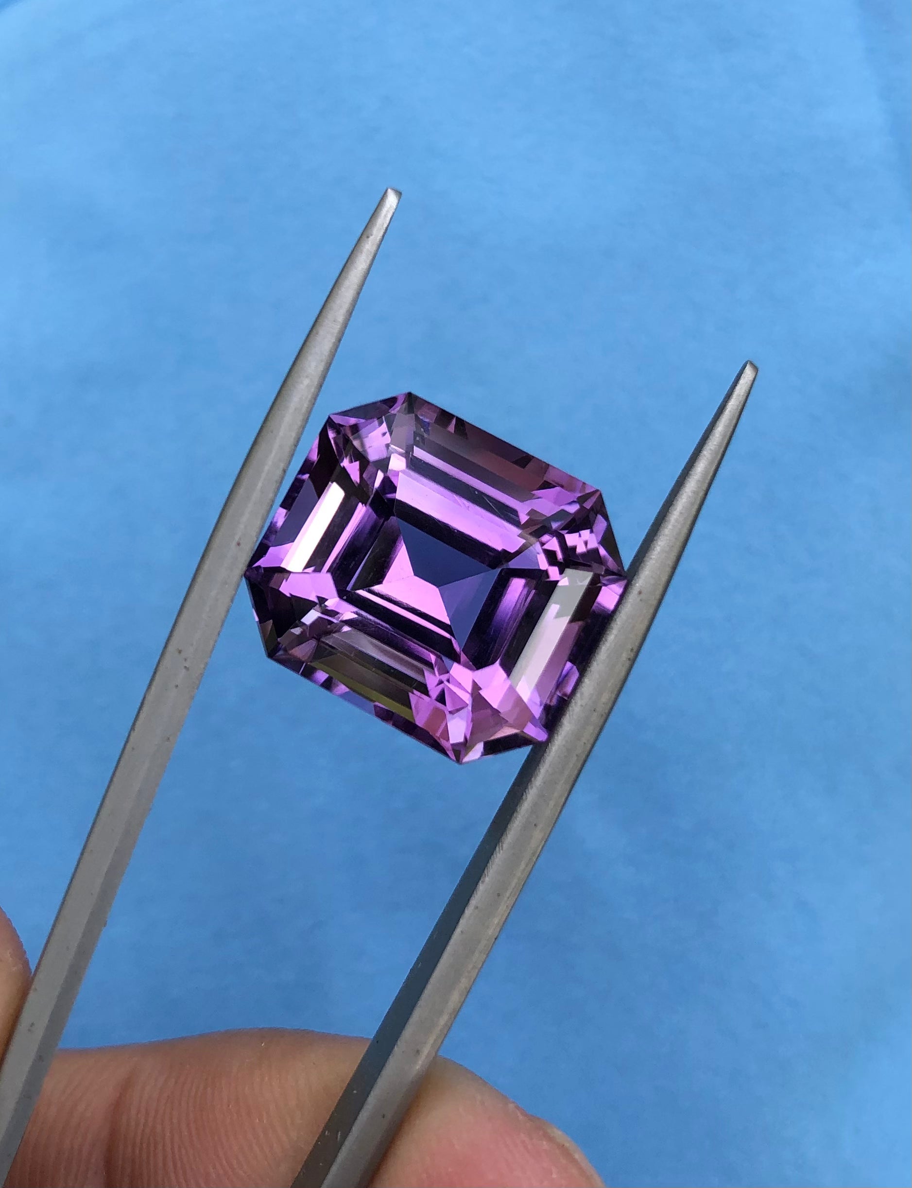 17ct Amethyst Emeral Cut from Brazil - Natural Amethyst Crystal - 16x14.3x12mm