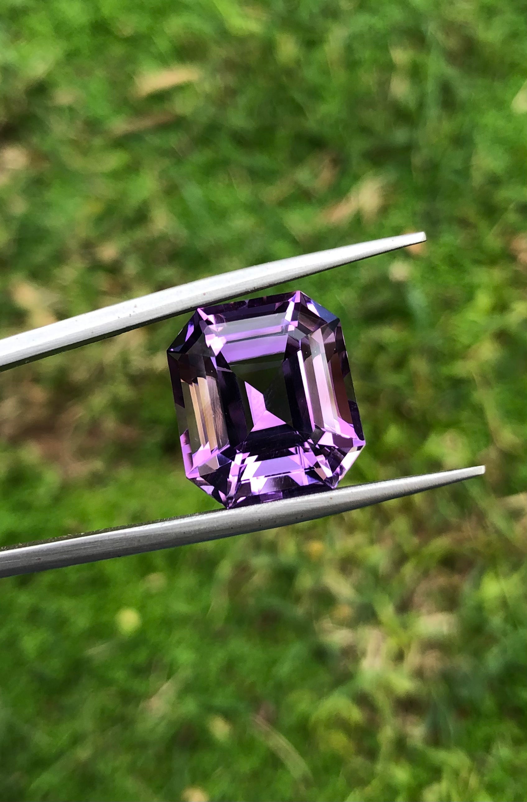 17ct Amethyst Emeral Cut from Brazil - Natural Amethyst Crystal - 16x14.3x12mm