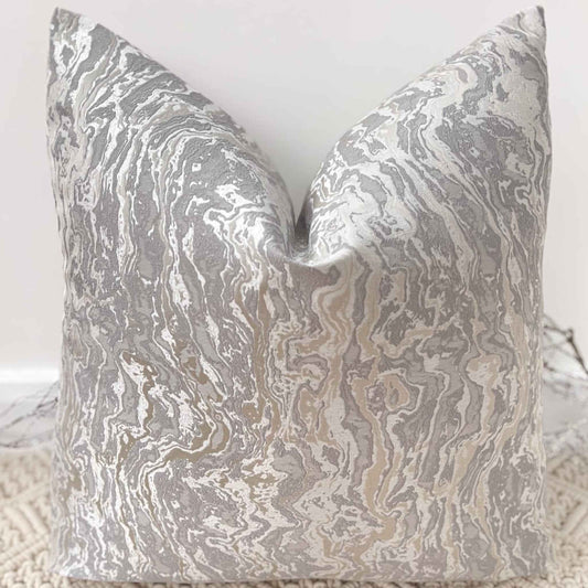 The Couture Cushion - The Silver Marble - Style No. 81