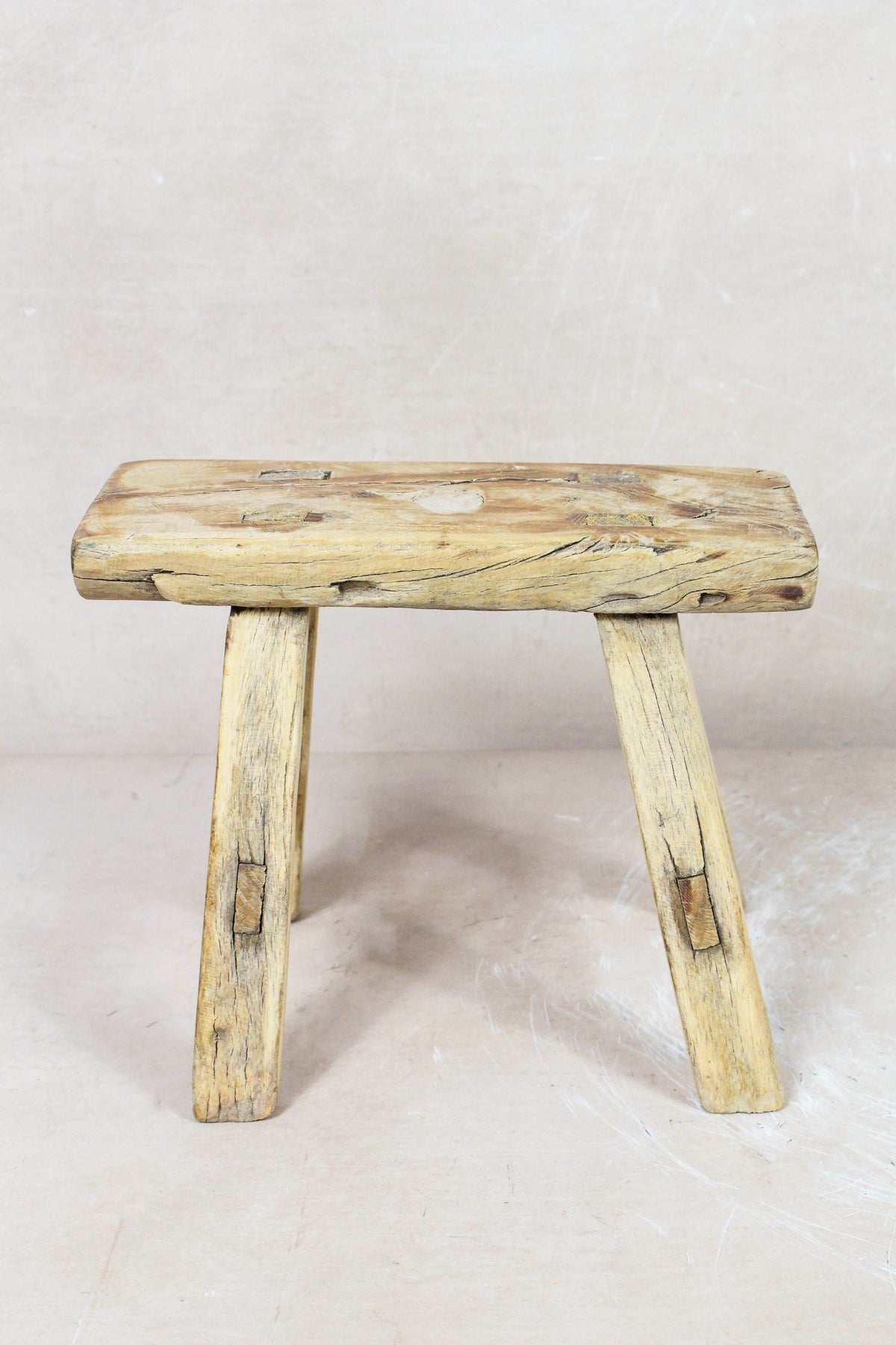 Vintage Rustic Stool Small - Elm wood - 70
