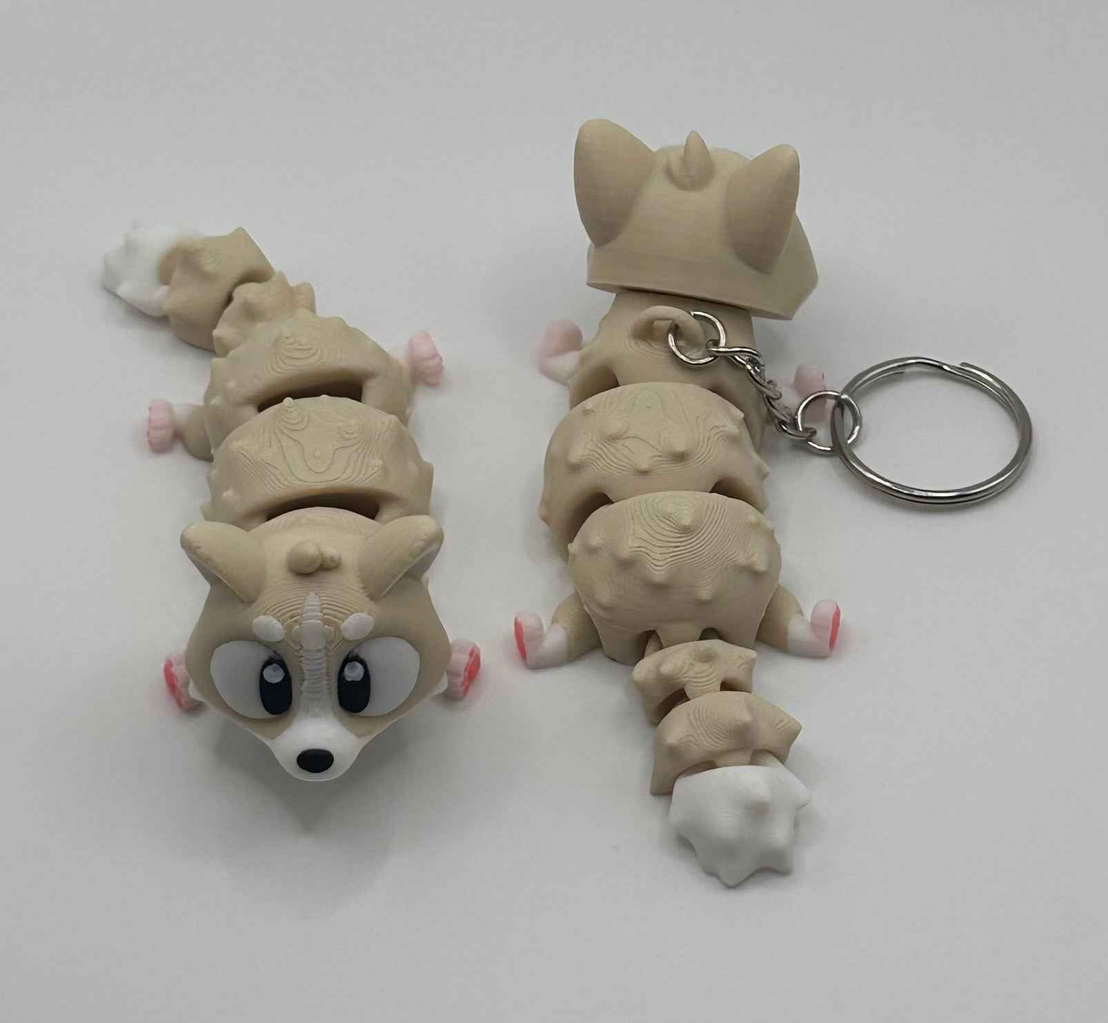 3D Printed Flexi Corgi Dog | Fidget Toy | Desk Buddy | Keychain | Keyring Gift for Dog Lovers | Cute Articulated Animal