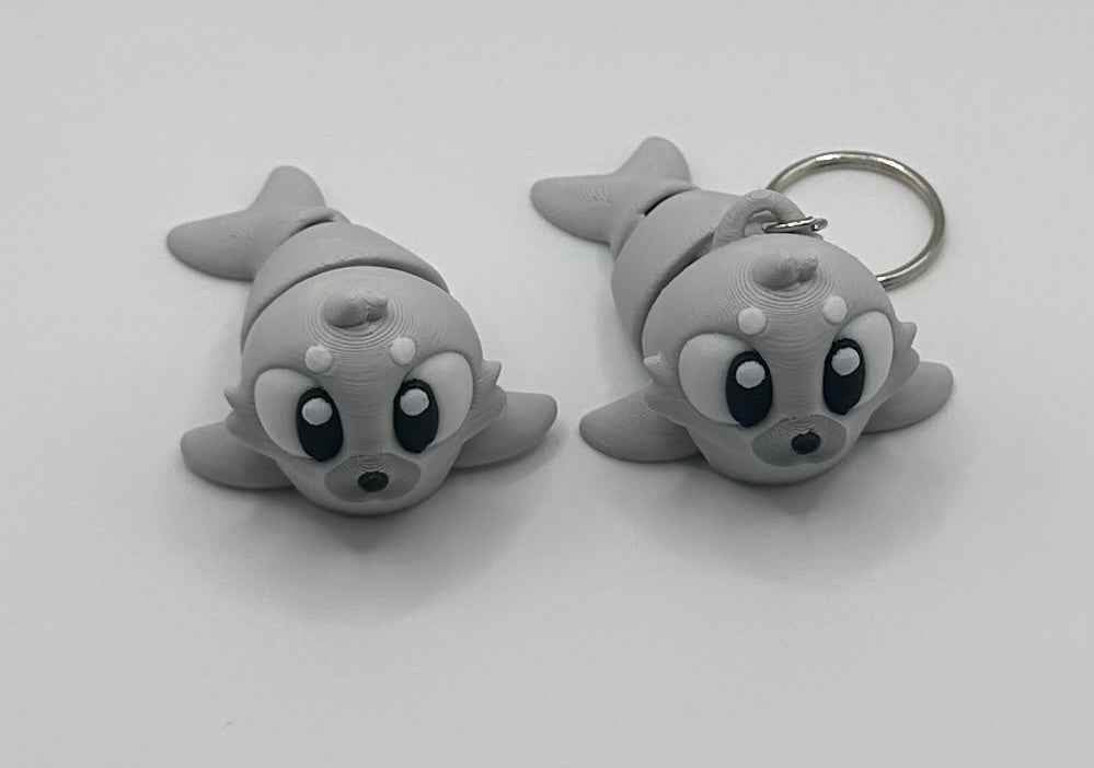 3D Printed Flexi Seal | Articulated Fidget Toy | Cute Desk Buddy | Keychain | Keyring Gift for Seal Lovers