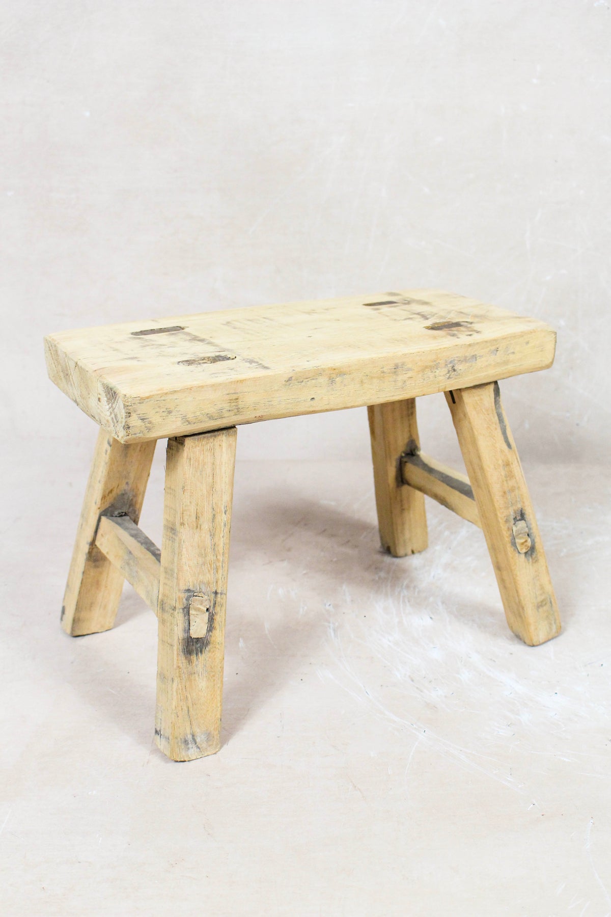 Vintage Rustic Stool Small - Elm wood - 74