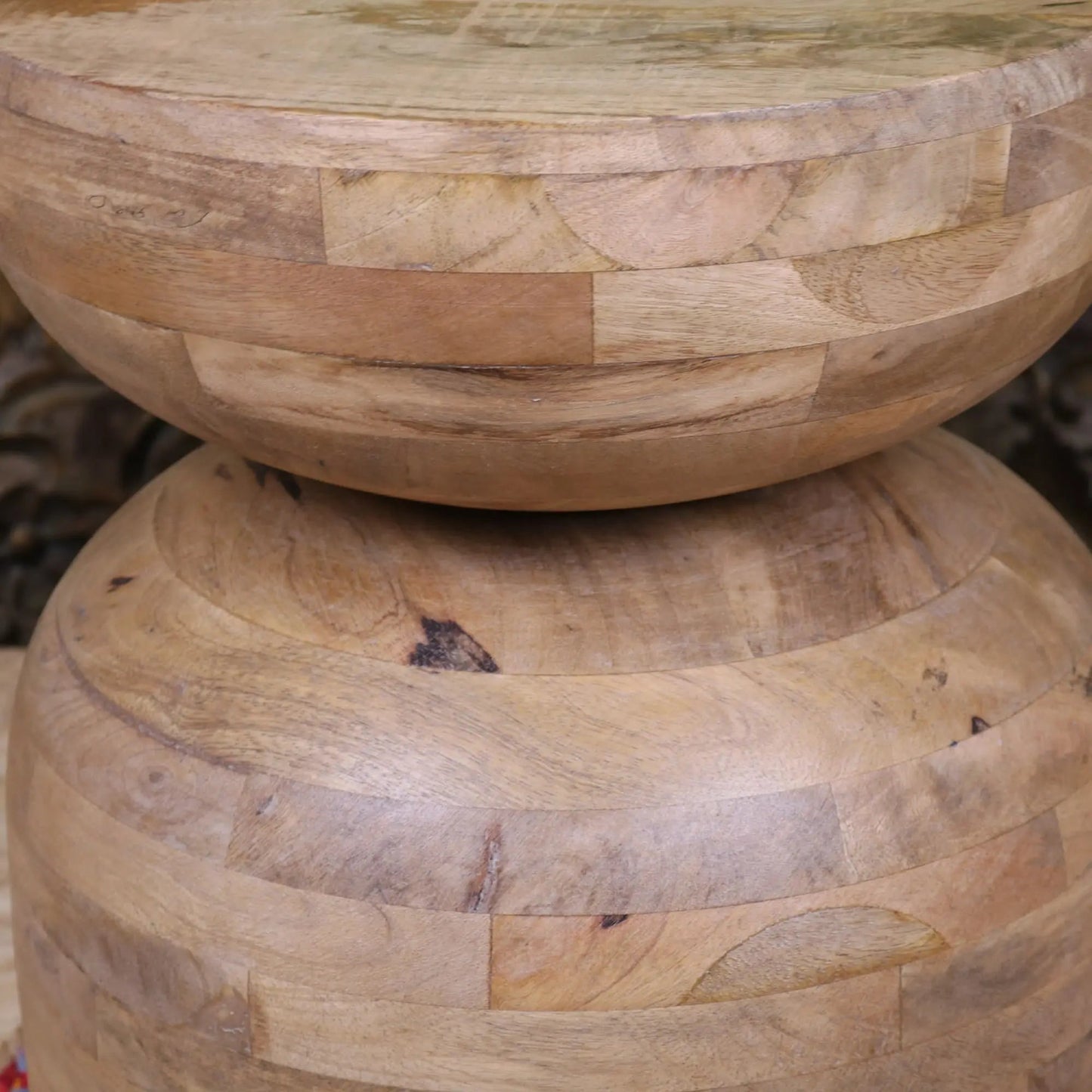 Narmada Swirl Mango Wood Side Table