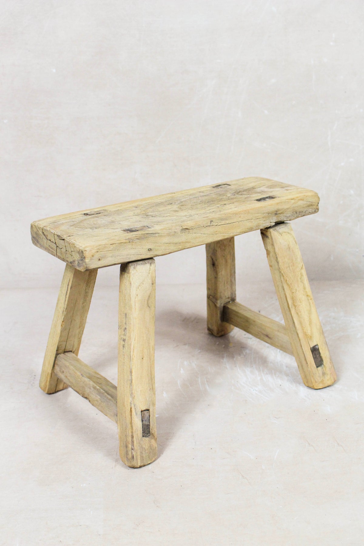 Vintage Rustic Stool Small - Elm wood - 80
