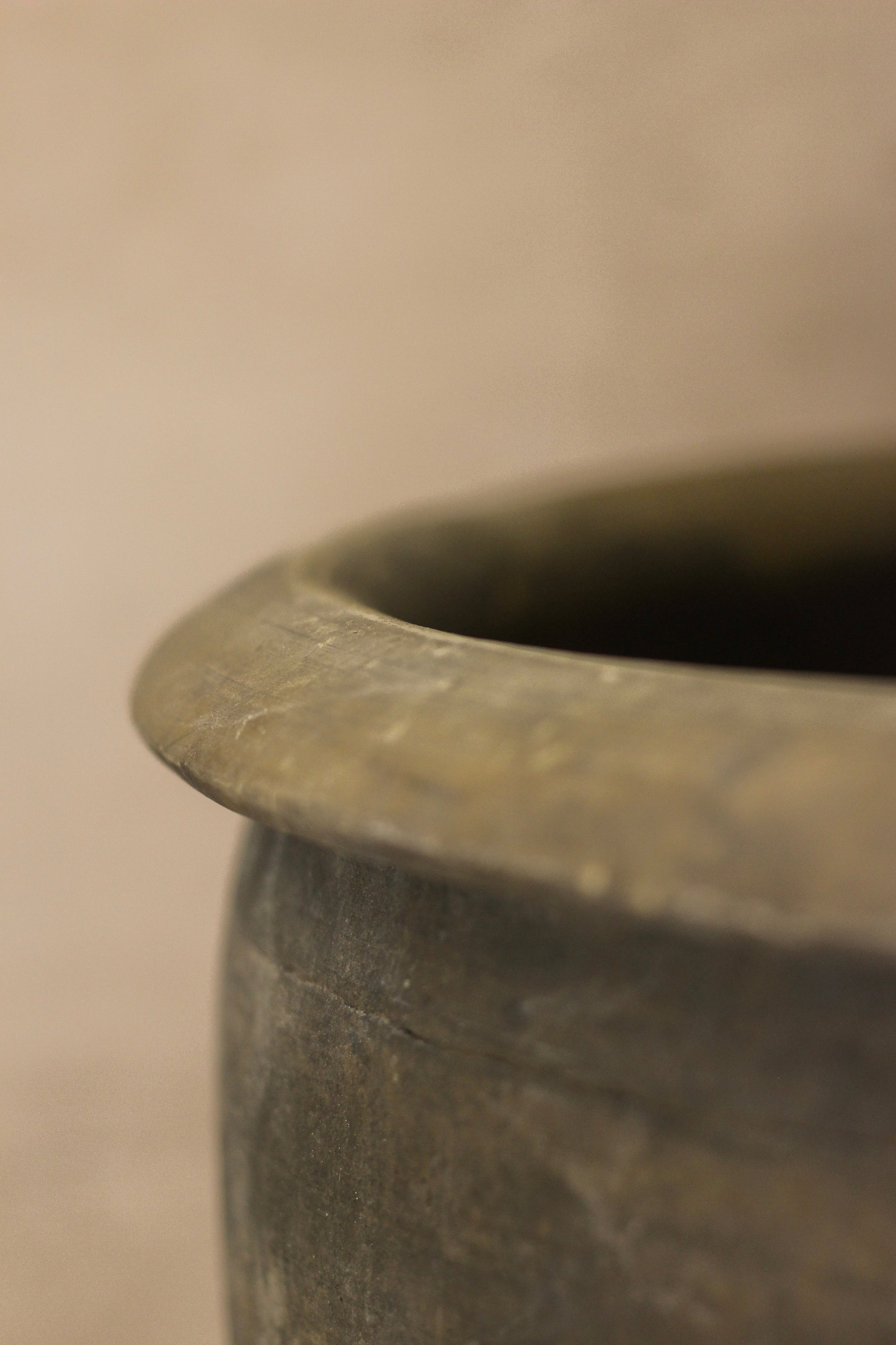 Big Old Grey Asian Pots - L013