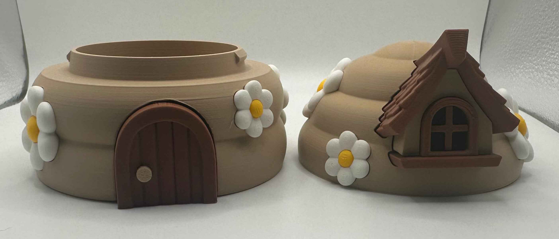 3D Printed Flexi Honey Bee | Articulated Fidget Toy | Cute Desk Buddy | Keychain | Beehive Set | Keyring Gift for Bee Lovers