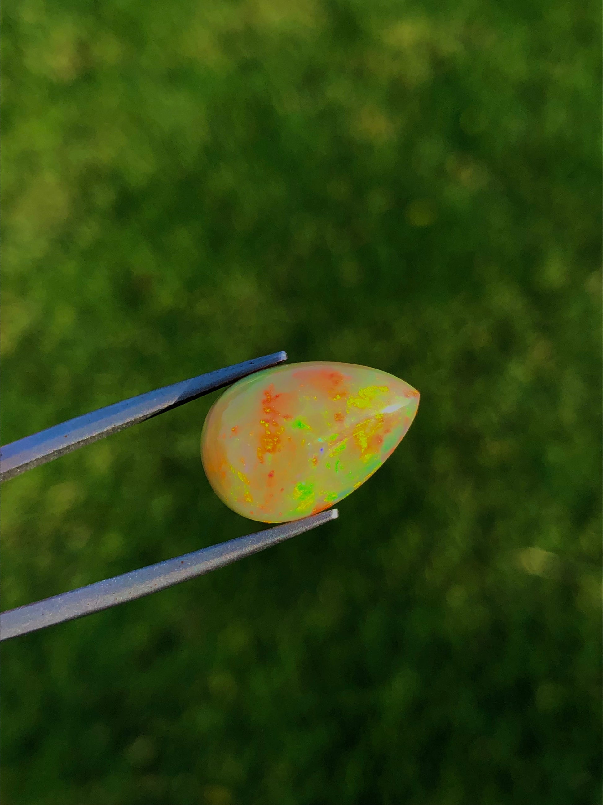 4.3ct Pear Fire Opal - October Birthstone - 17x11x5mm