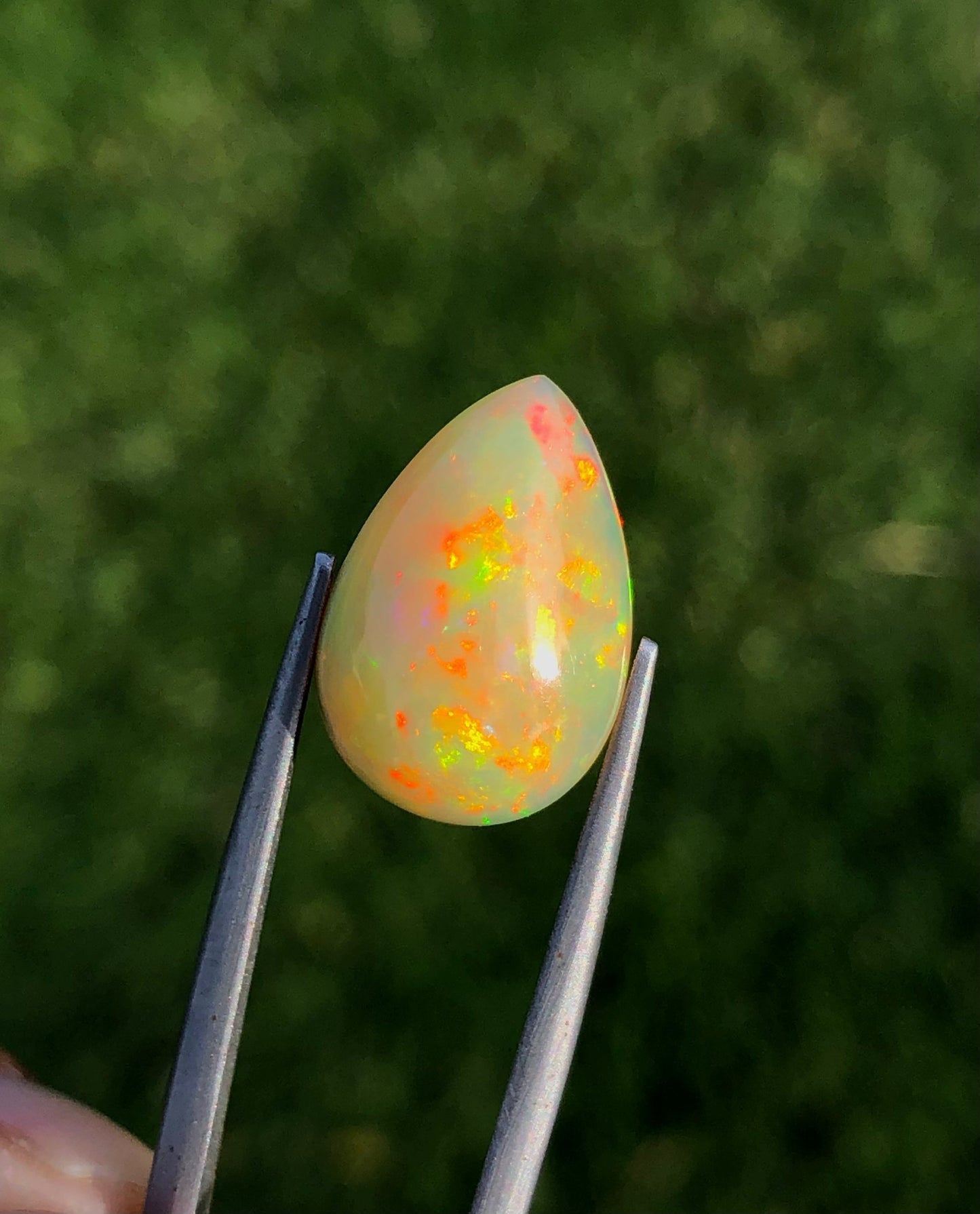 4.3ct Pear Fire Opal - October Birthstone - 17x11x5mm