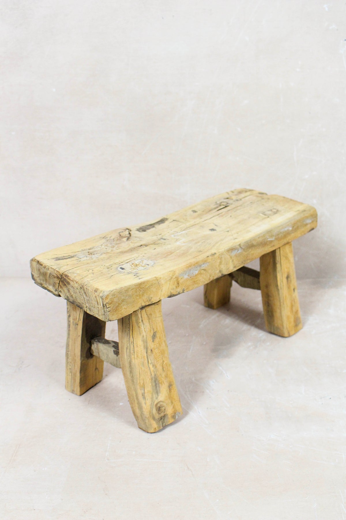 Vintage Rustic Stool Small - Elm wood - 87