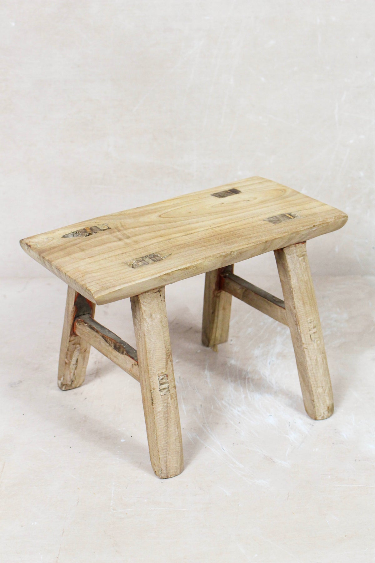 Vintage Rustic Stool Small - Elm wood - 90