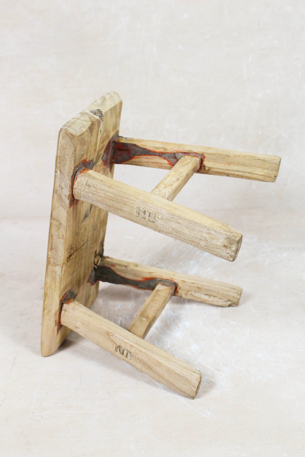 Vintage Rustic Stool Small - Elm wood - 90
