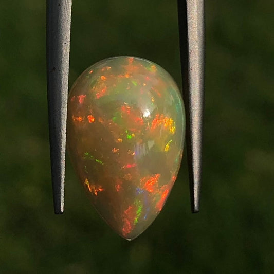 4.3ct Pear Fire Opal - October Birthstone - 17x11x5mm