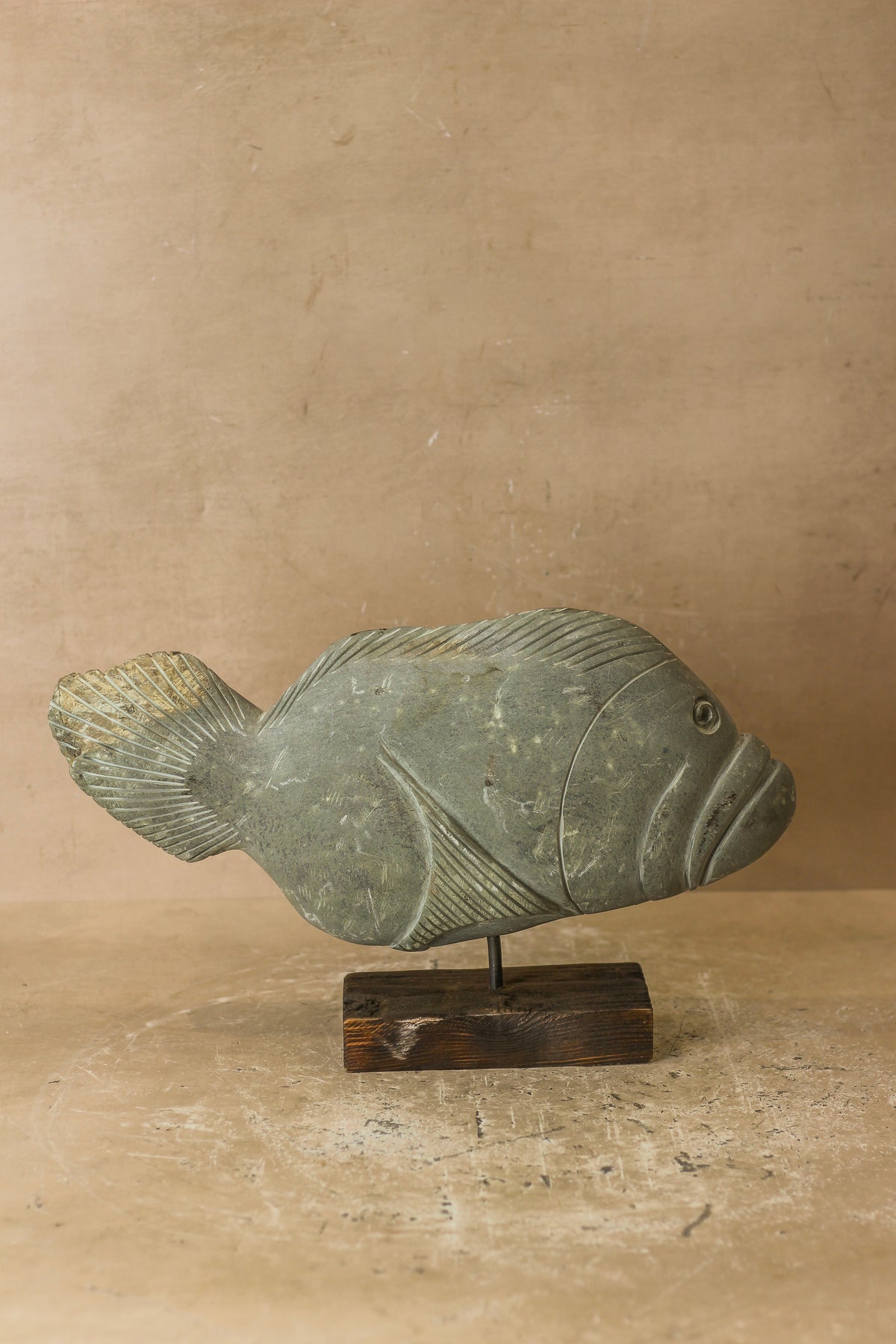 Stone Fish Sculpture - Zimbabwe - 97.2