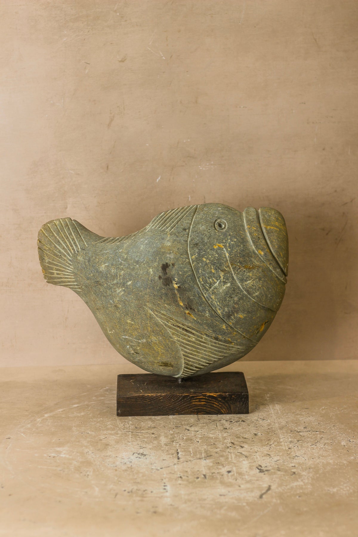 Stone Fish Sculpture - Zimbabwe - 98.1