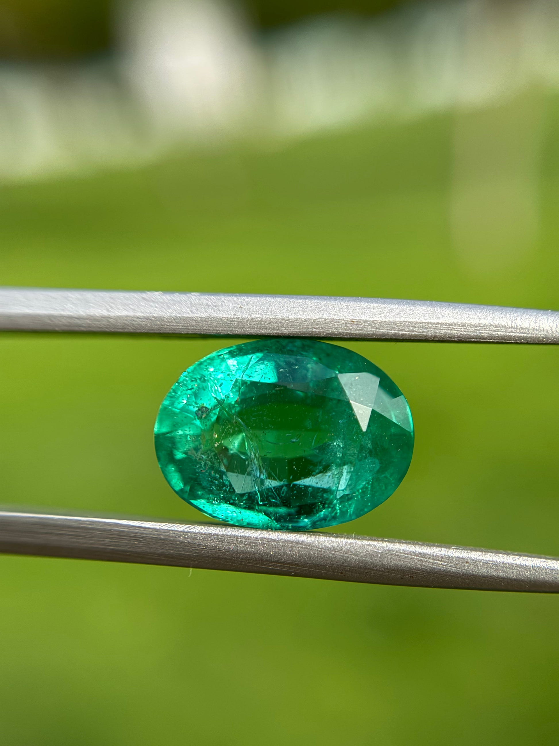 5.97ct Natural Emerald - Budh Ratna - Zamurd - Pachu Stone, Markat Mani Stone - 13x9.6x6.8mm