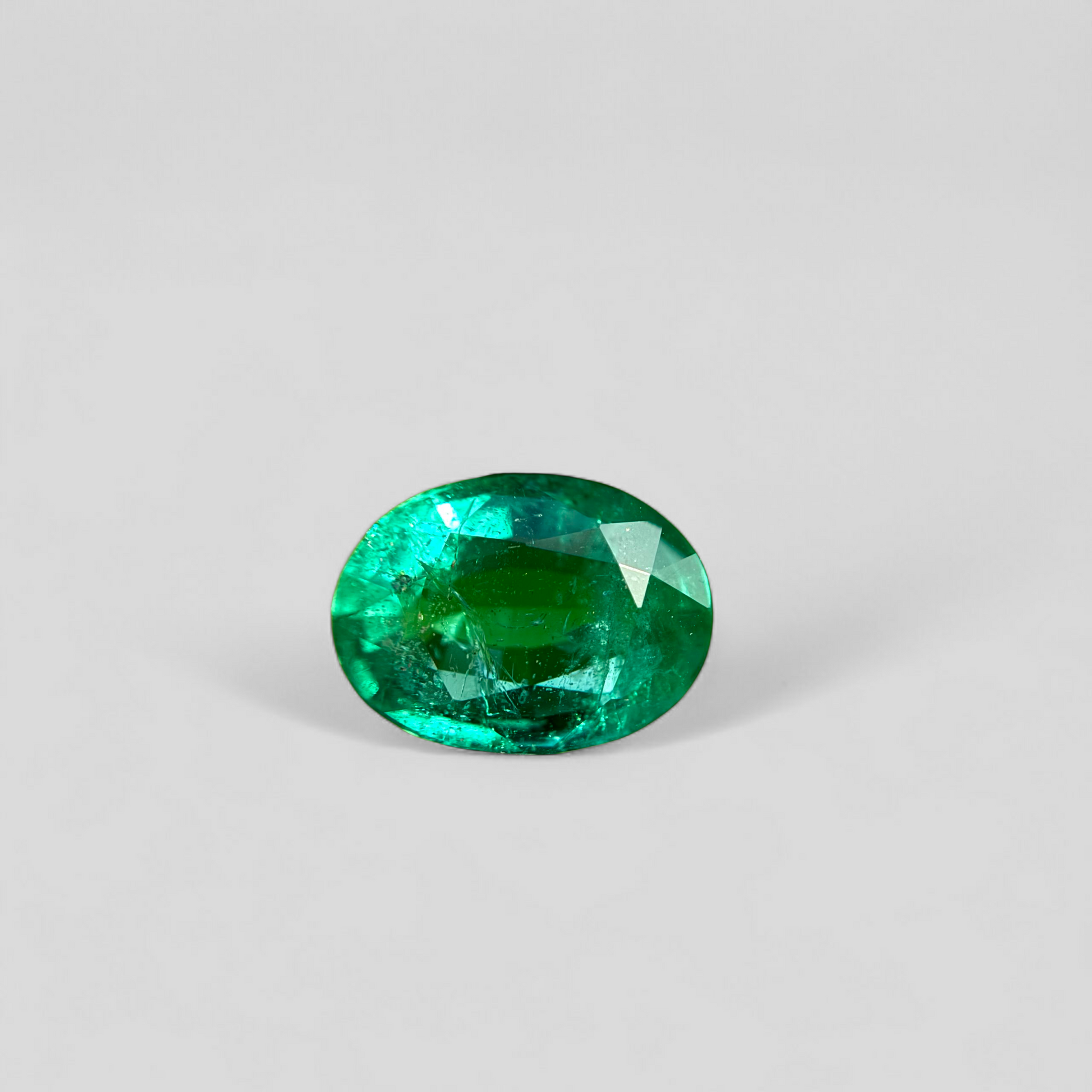 5.97ct Natural Emerald - Budh Ratna - Zamurd - Pachu Stone, Markat Mani Stone - 13x9.6x6.8mm